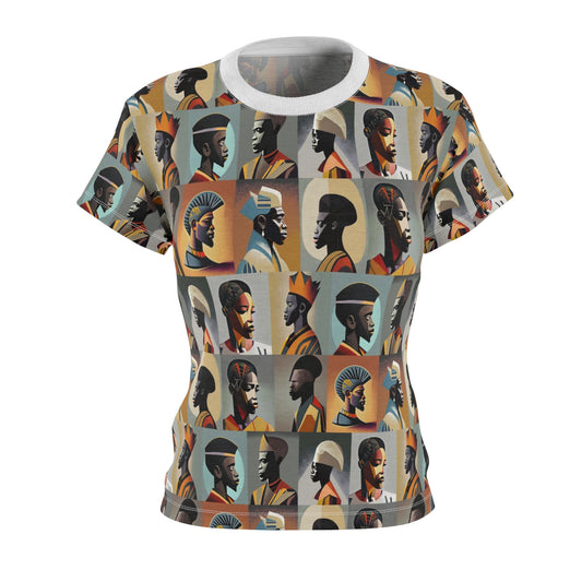 Women's Cut & Sew Tee (AOP) Kukloso Cubist Faces No 24 - Free Shipping