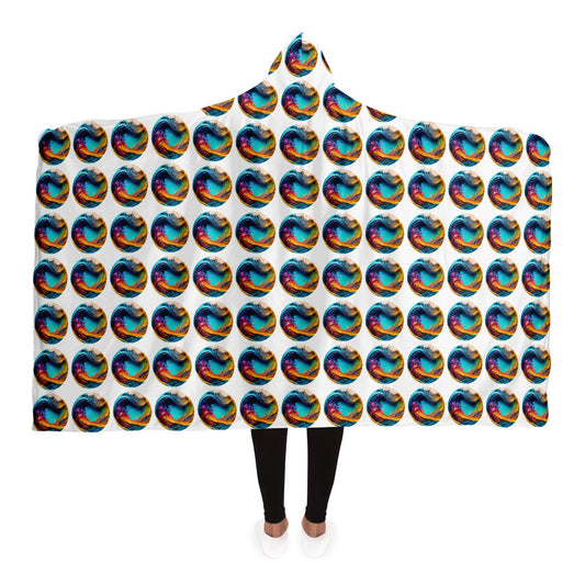 Hooded Blanket - AOP Kukloso Color Swirls No 1 - Free Shipping
