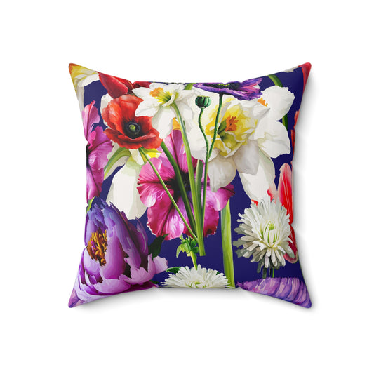 Spun Polyester Square Pillow Kukloso Abstract Florals No 9, Large & Small patterns - Free Shipping