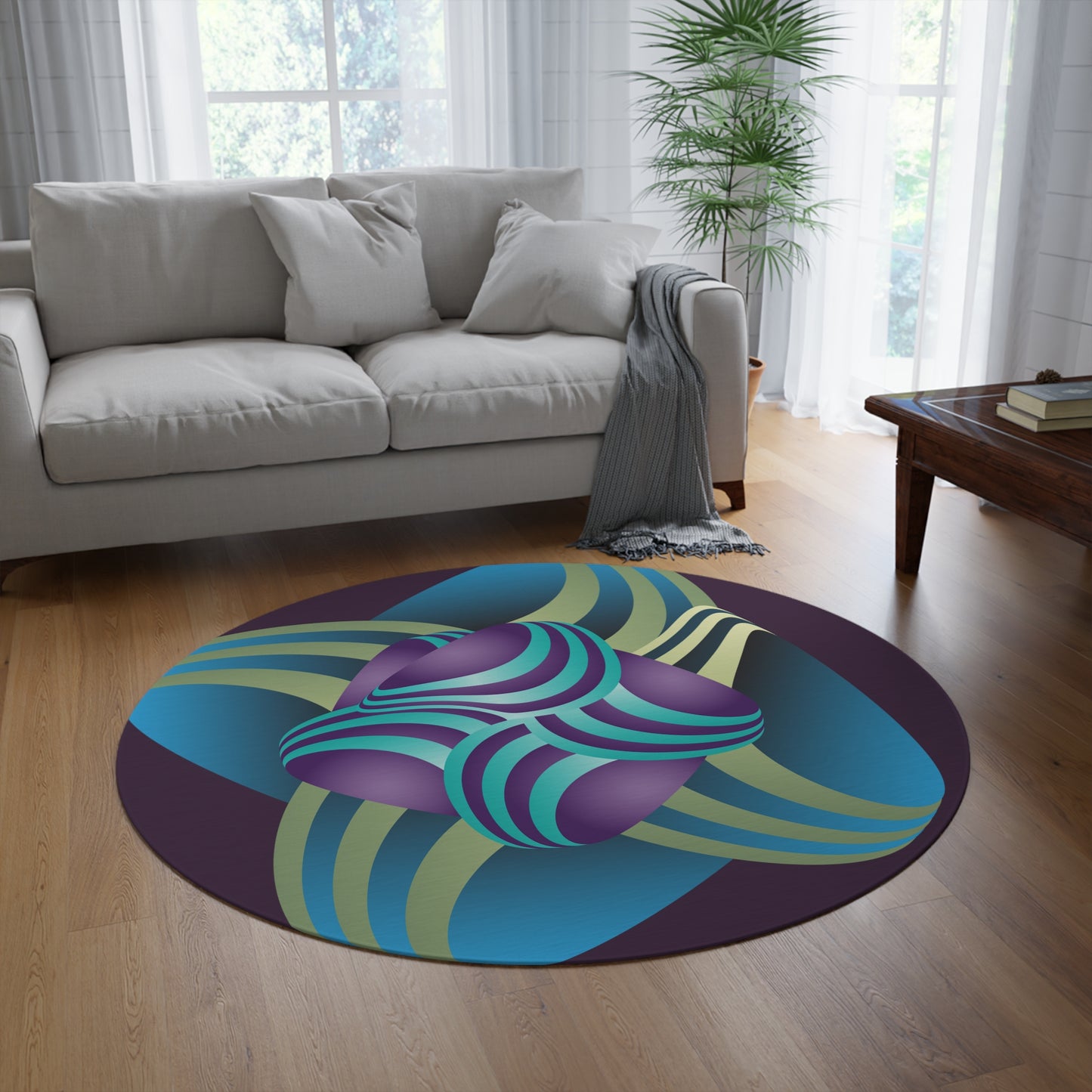 Round Rug Kukloso Ice Cream Swirls No 18 Free Shipping