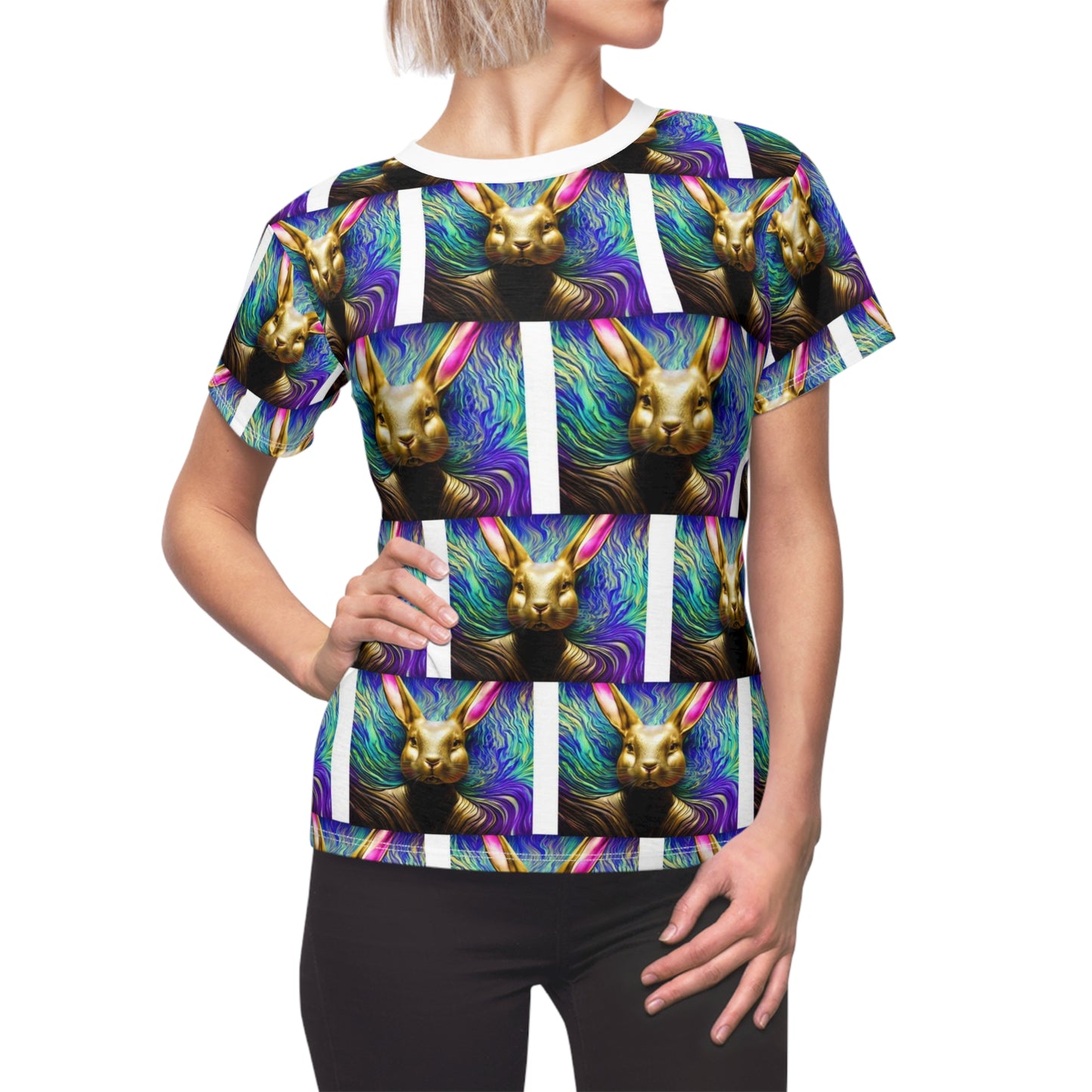 Women's Cut & Sew Tee (AOP) Kukloso Cubist Mr. Rabbit - Free Shipping