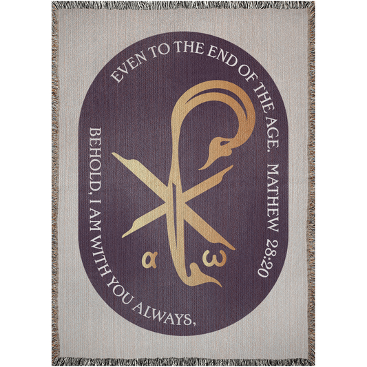 Woven Blankets Kukloso PX Christogram - Matthew 28:20 - Free Shipping