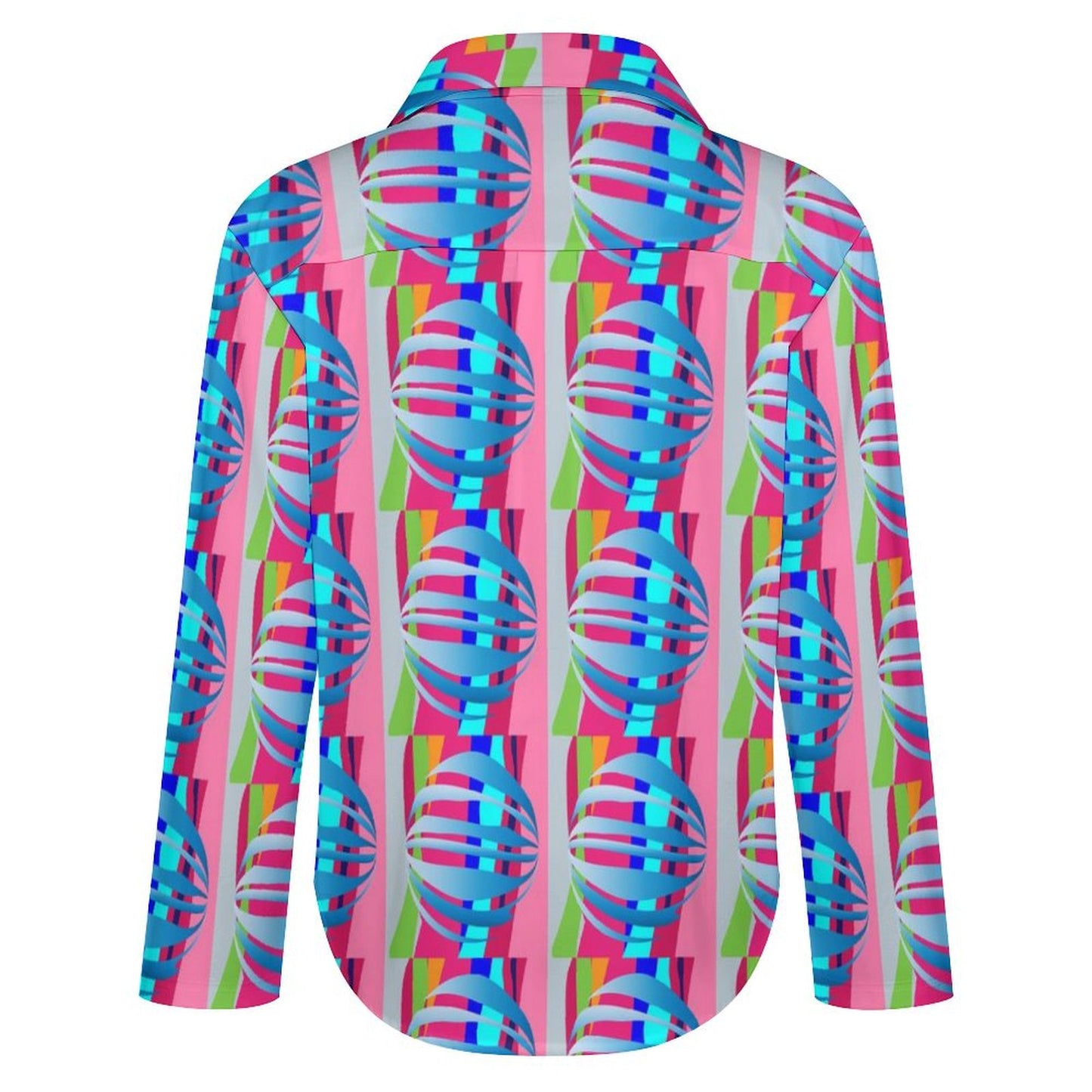 Long Sleeve Shirt Blouse Kukloso Abstract No 330