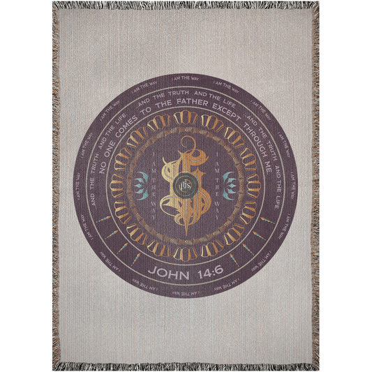 Woven Blankets Kukloso IHS Christogram "I Am The Way" - Free Shipping