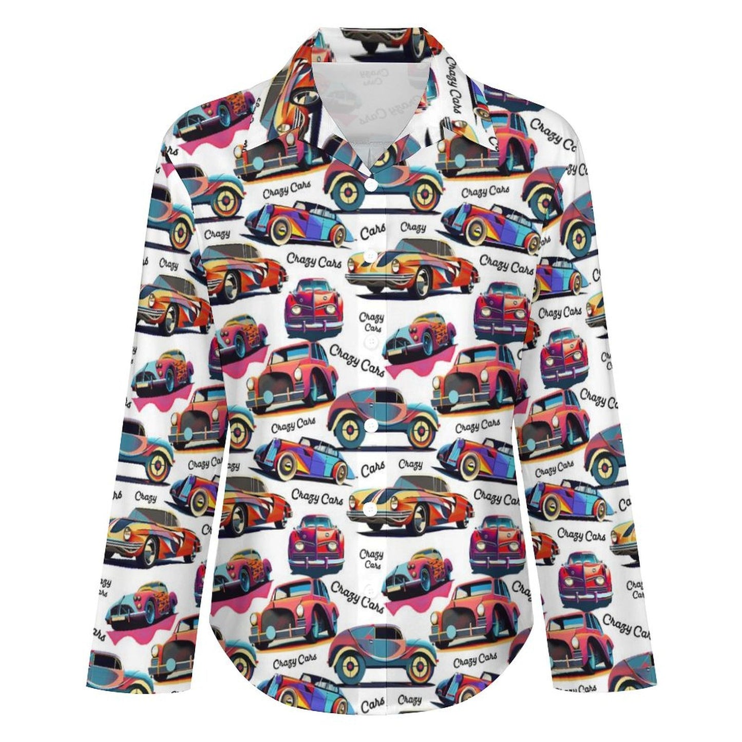 Long Sleeve Shirt Blouse Kukloso Crazy Cars