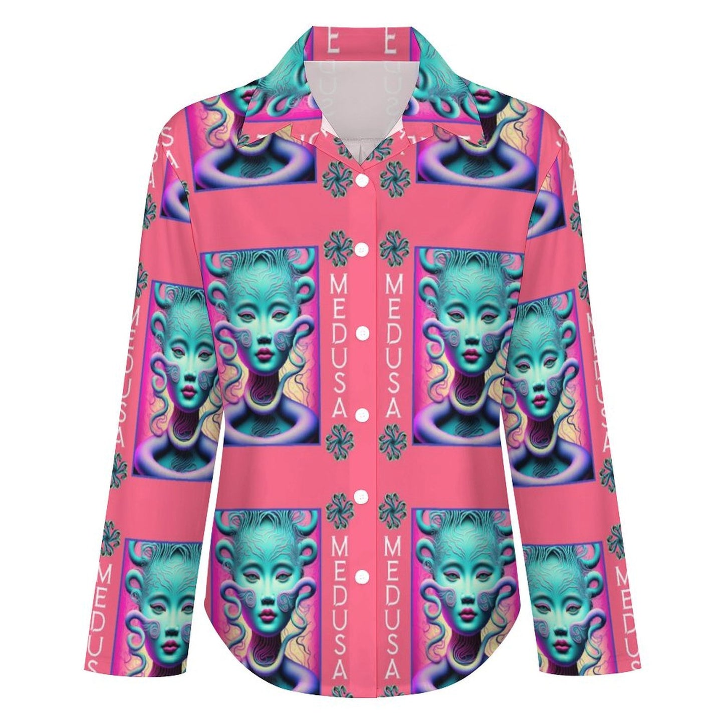 Long Sleeve Shirt Blouse Kukloso Abstract No 153