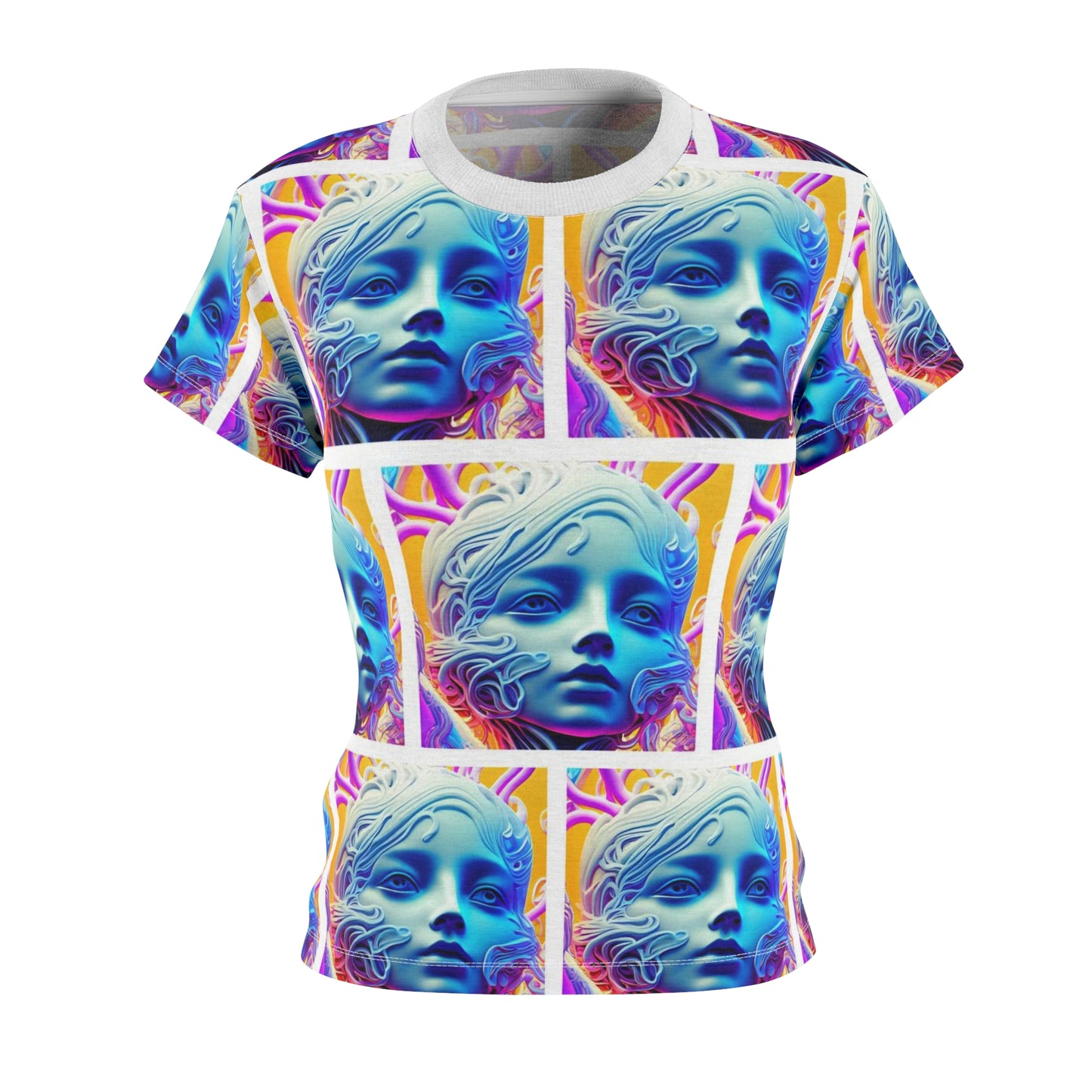 Women's Cut & Sew Tee (AOP) Kukloso Space Face No 11 - Free Shipping