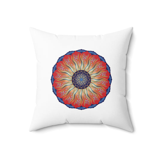 Spun Polyester Square Pillow Kukloso Mandalas No 2987 & 2627 - Free Shipping