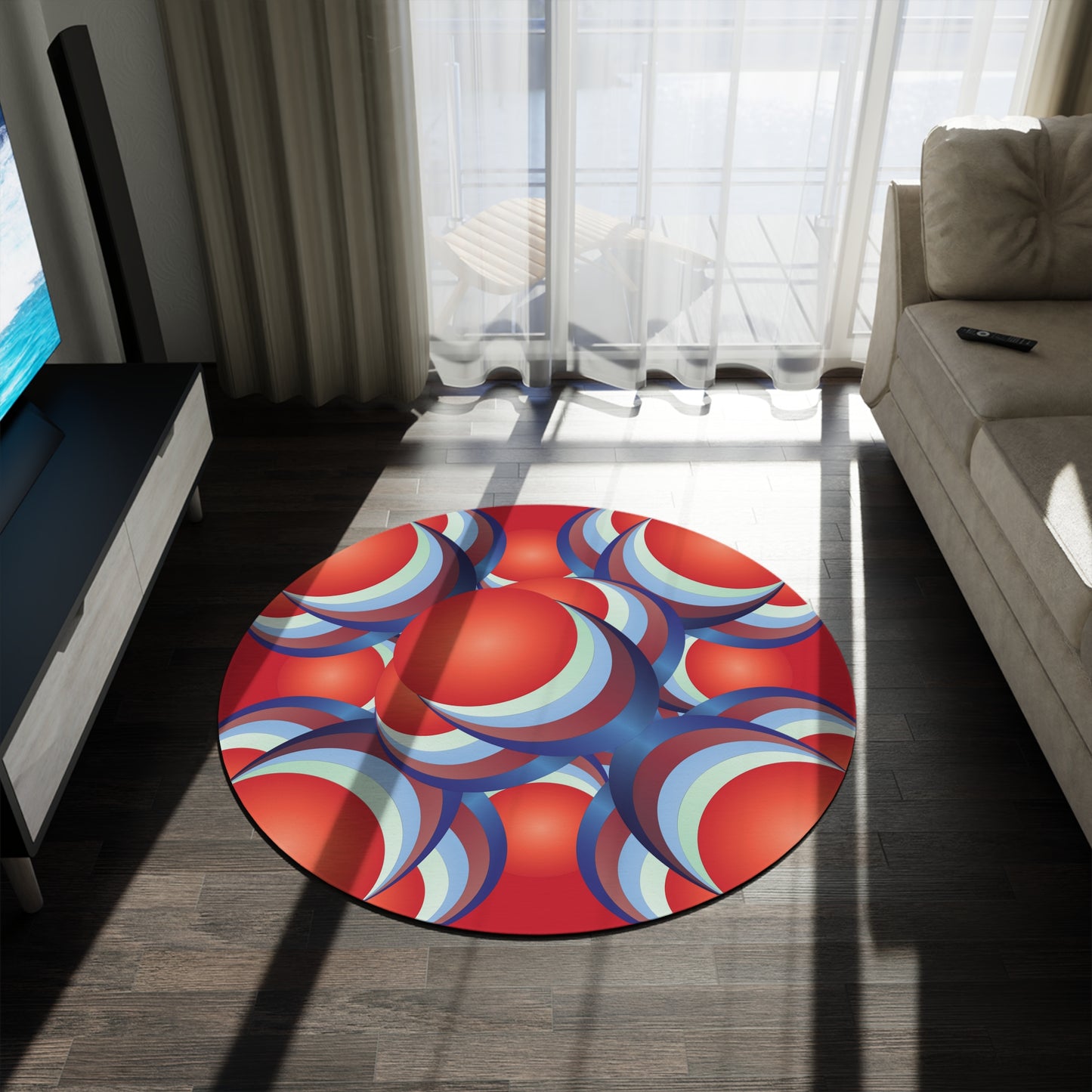 Round Rug Kukloso Ice Cream Swirls No 53 Free Shipping