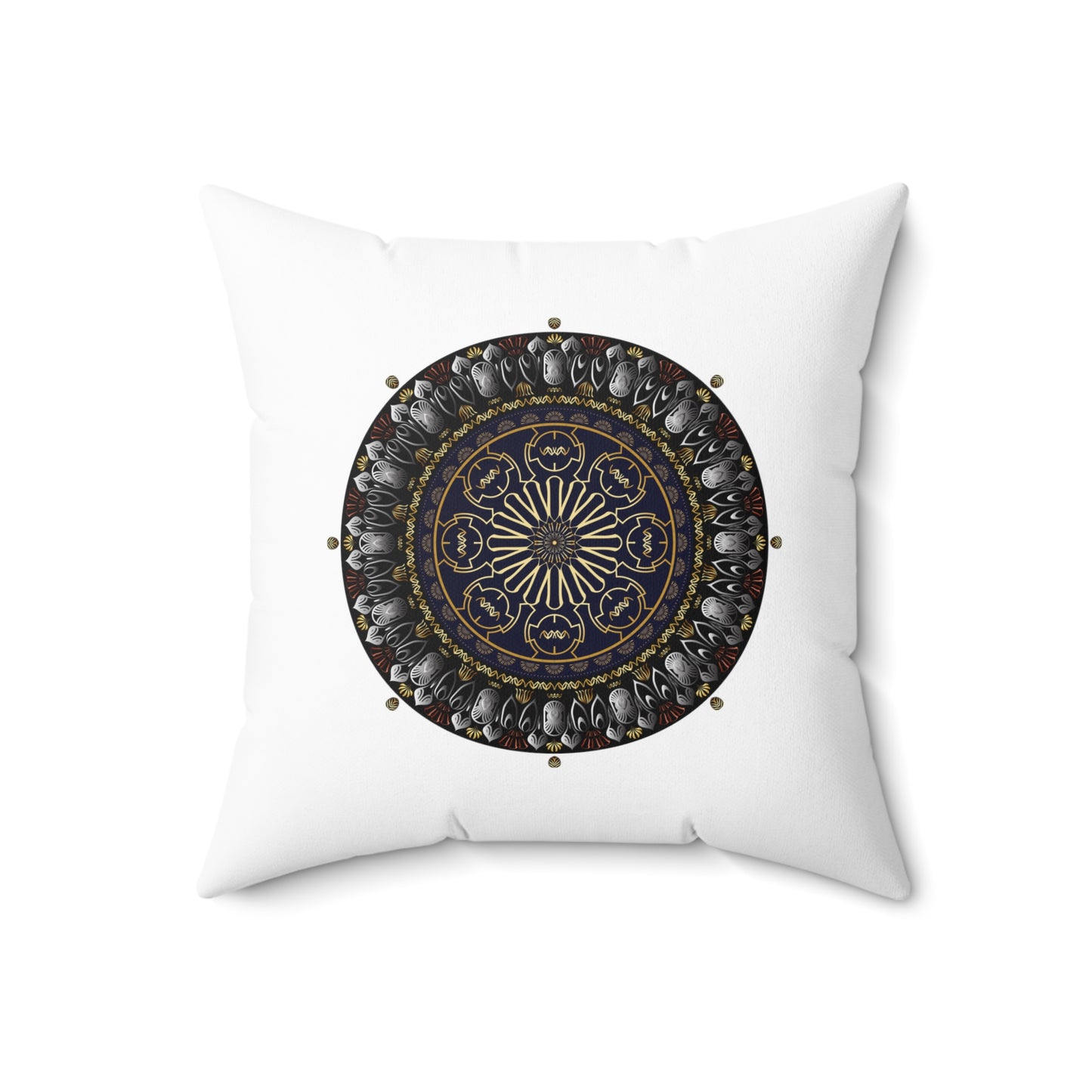 Spun Polyester Square Pillow Kukloso Mandala Designs Kuklos No 4361 & 4334 - Free Shipping