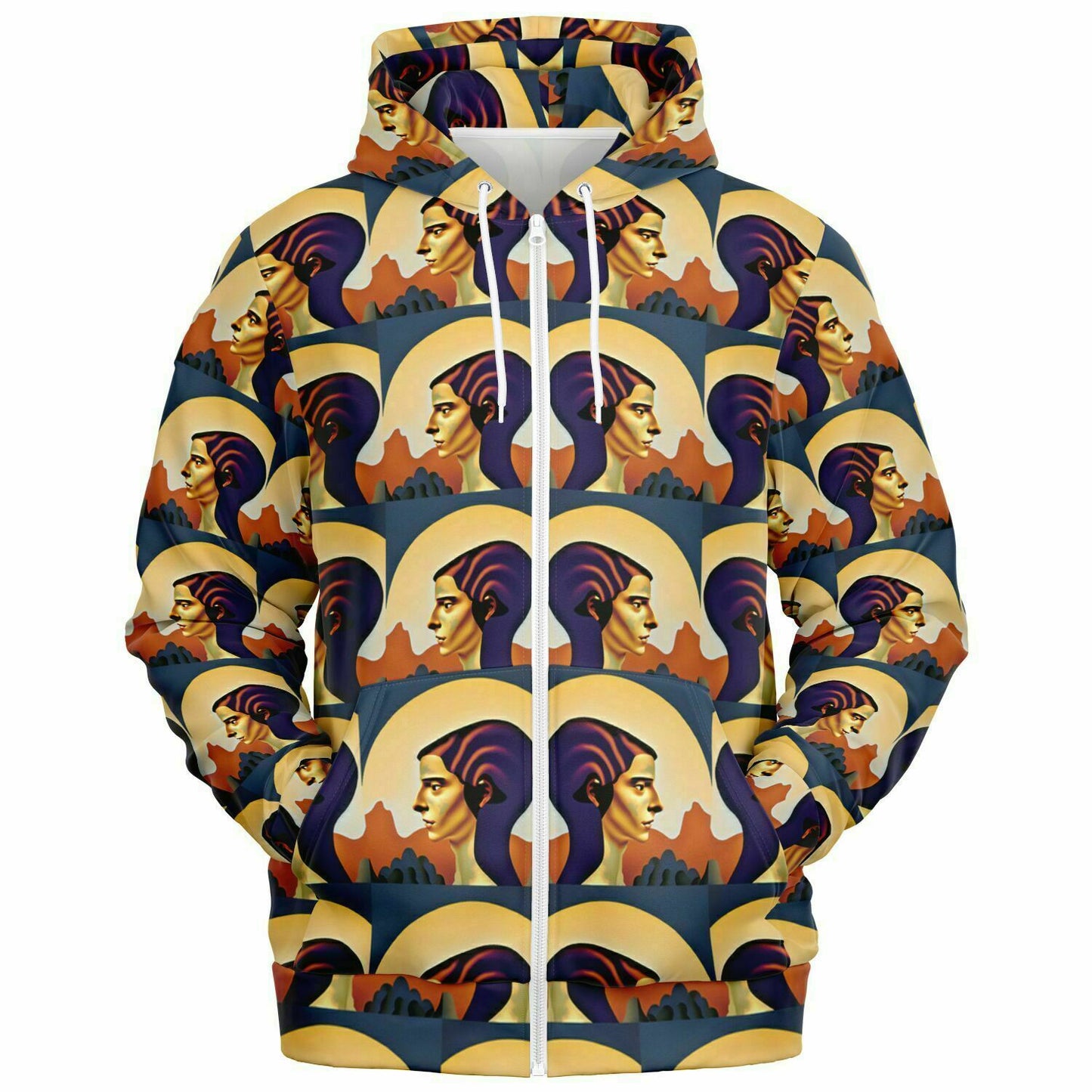 Fashion Zip-Up Hoodie - AOP  Kukloso Ancients series No 2 - Free Shipping