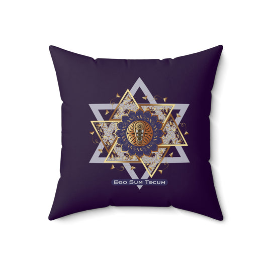 Spun Polyester Square Pillow Kukloso OVC No 4254 'I Am With You' / OVC No 4263 - Free Shipping