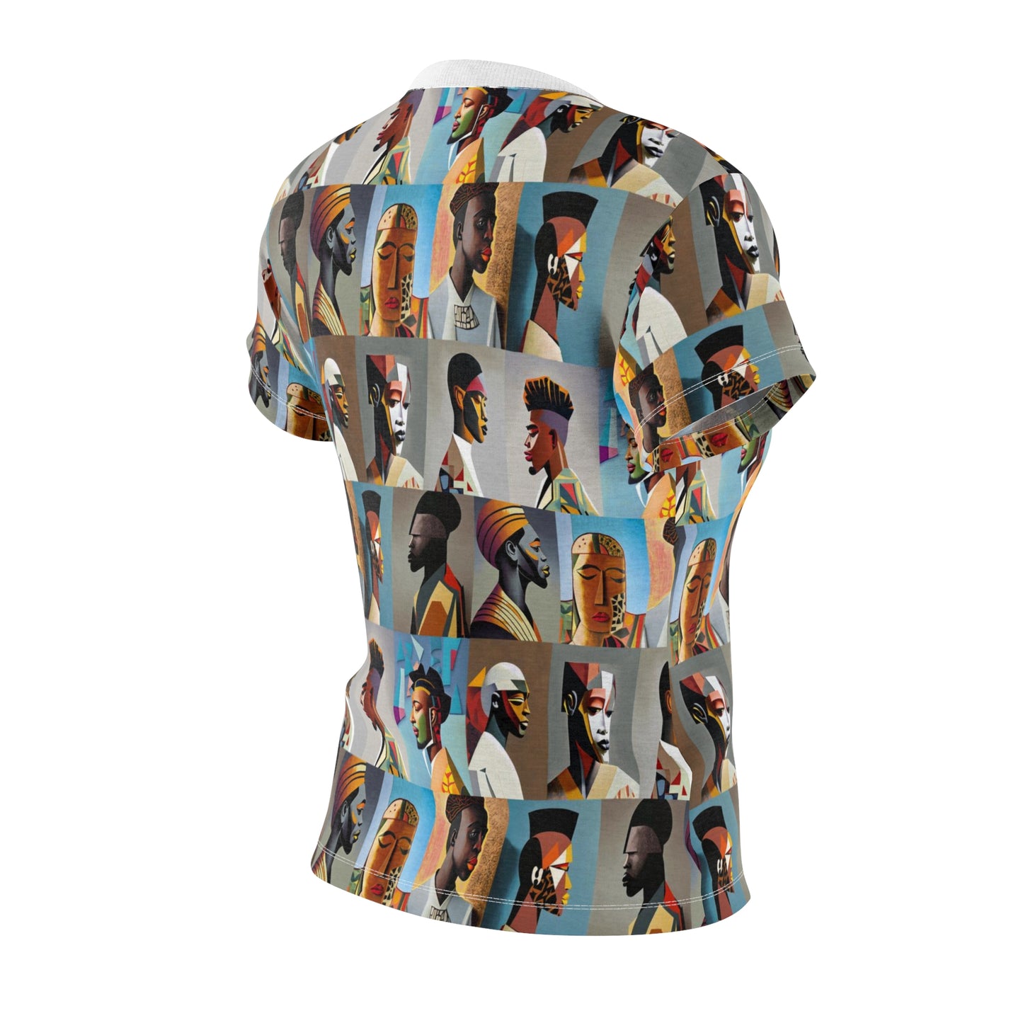 Women's Cut & Sew Tee (AOP) Kukloso Cubist Faces No 23 - Free Shipping