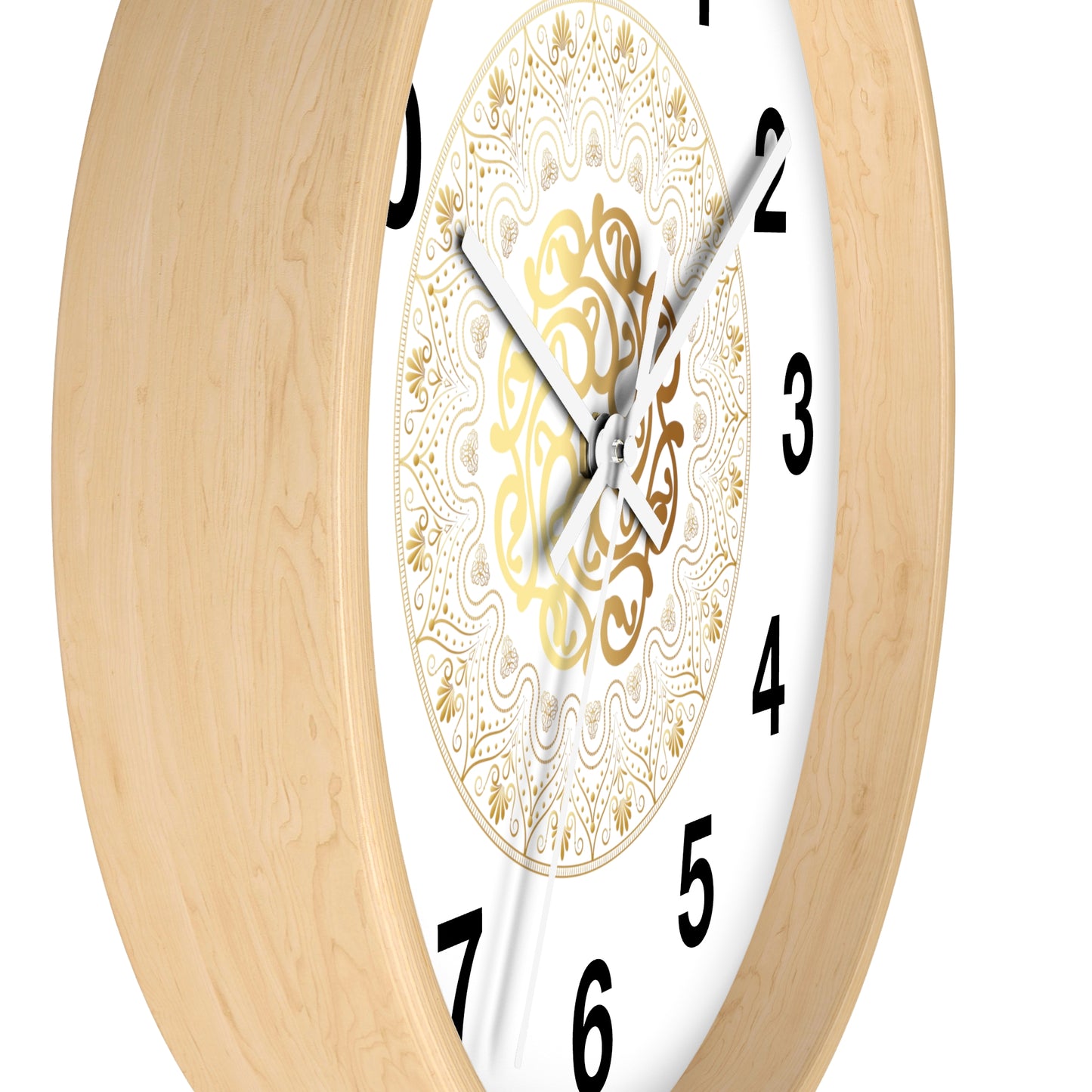 Wall Clock Kukloso Gold Mandala No 119 - Free Shipping