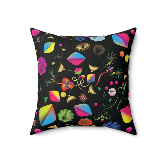 Spun Polyester Square Pillow Kukloso Abstractical No 24 - Free Shipping