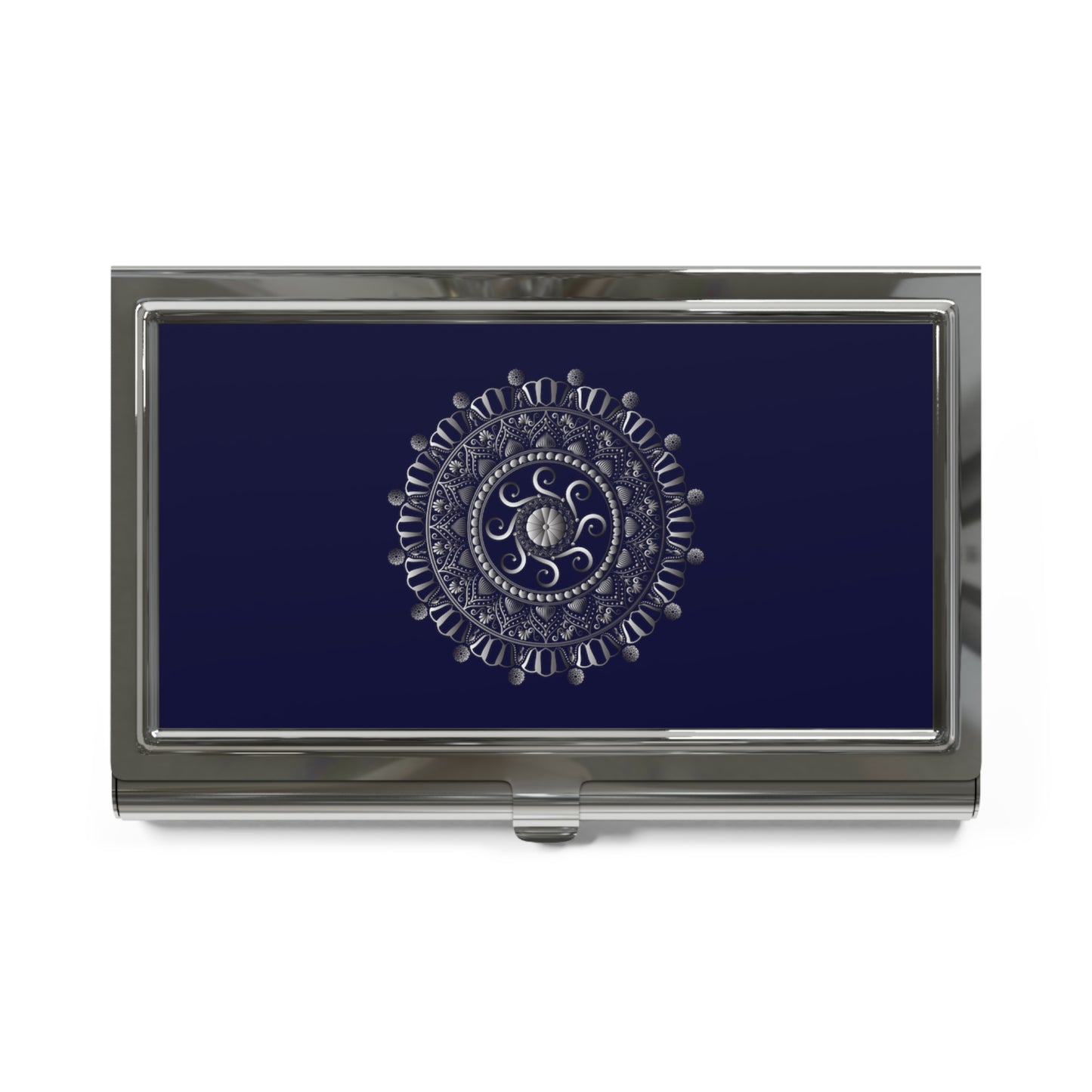 Business Card Holder Kukloso Kuklos No 4319 Silver Mandala - Free Shipping