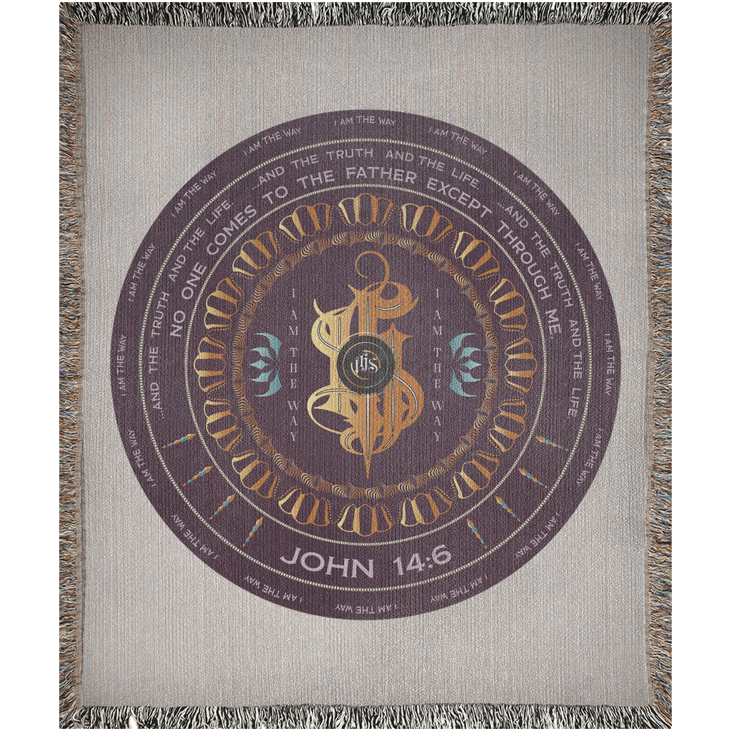 Woven Blankets Kukloso IHS Christogram "I Am The Way" - Free Shipping