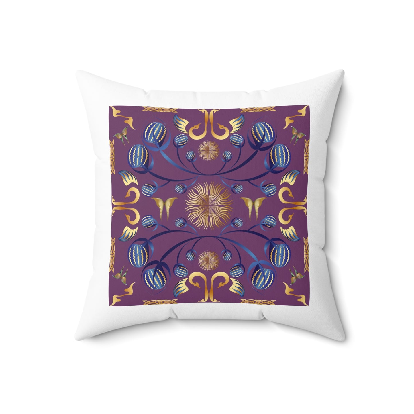 Spun Polyester Square Pillow  Kukloso Ancient Geometrica No 20 - Free Shipping