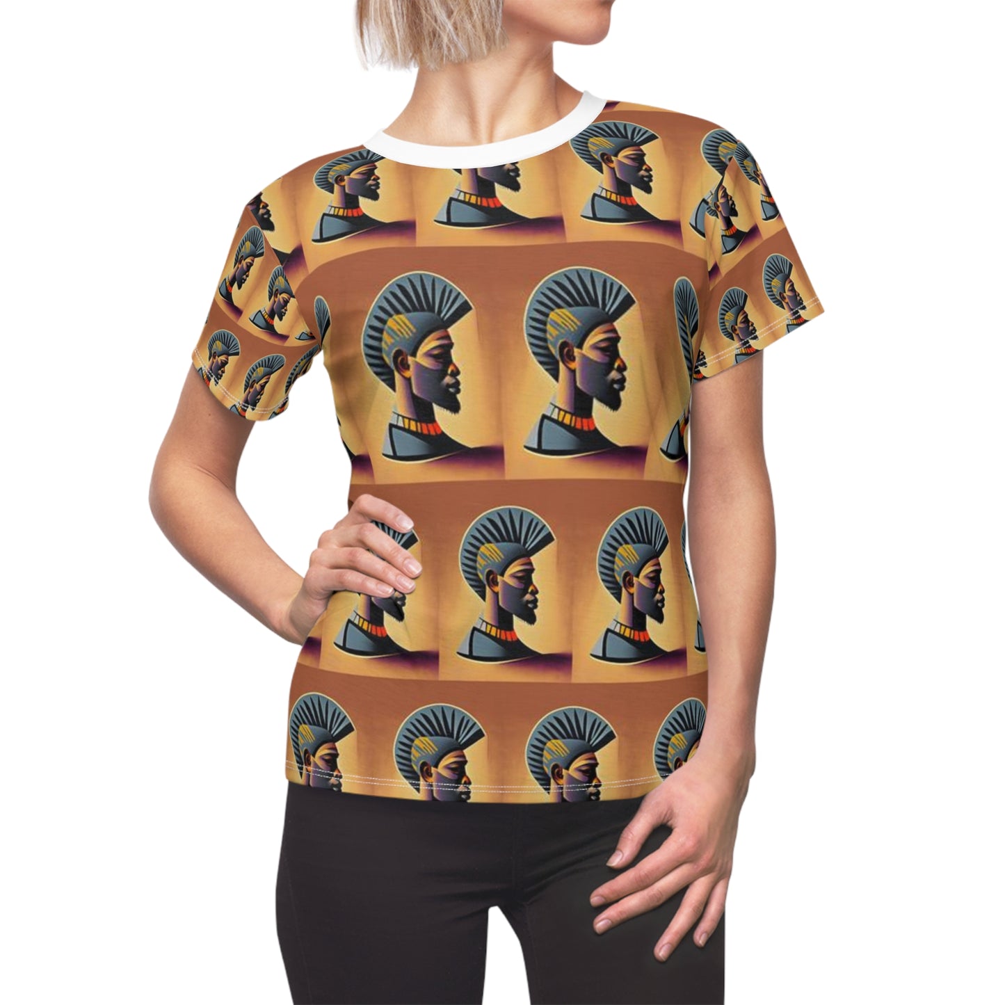 Women's Cut & Sew Tee (AOP) Kukloso Cubist Faces No 17 - Free Shipping