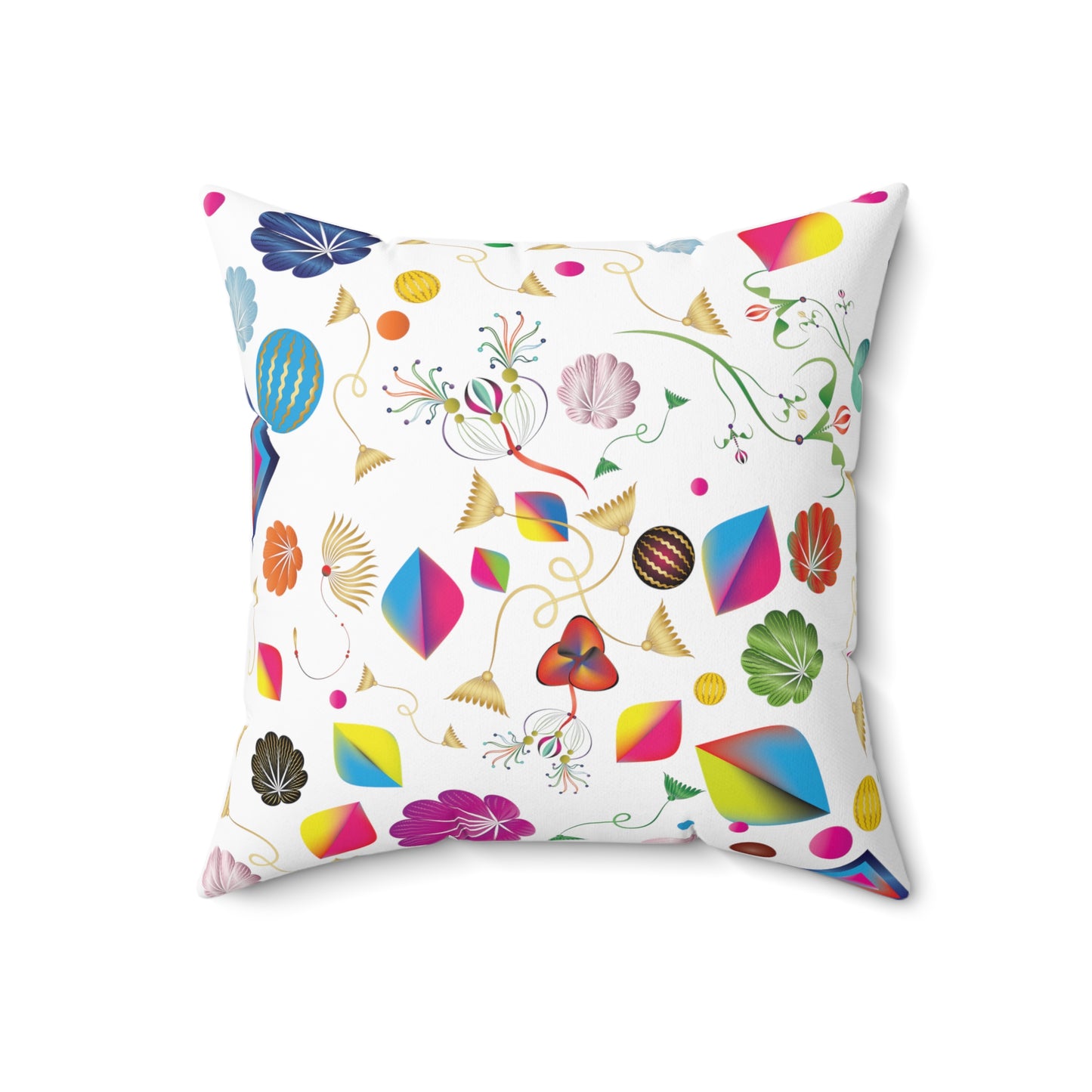 Spun Polyester Square Pillow Kukloso Abstractical No 24 - Free Shipping