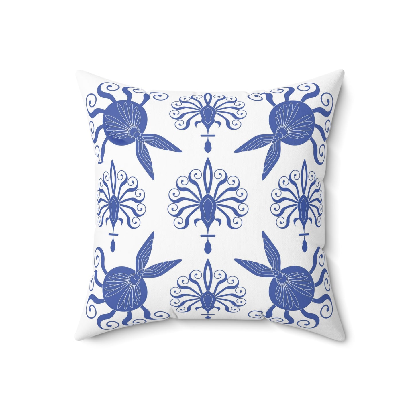 Spun Polyester Square Pillow Kukloso Fleurons No 41 - Free Shipping