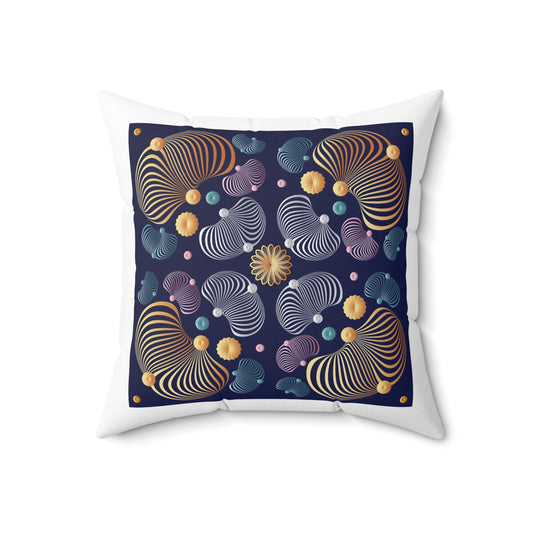 Spun Polyester Square Pillow Kukloso Ancient Geometrica No 46 - Free Shipping