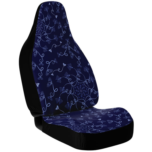 Car Seat Cover - AOP Kukloso Abstractical No 19 Periwinkle on Navy - Free Shipping