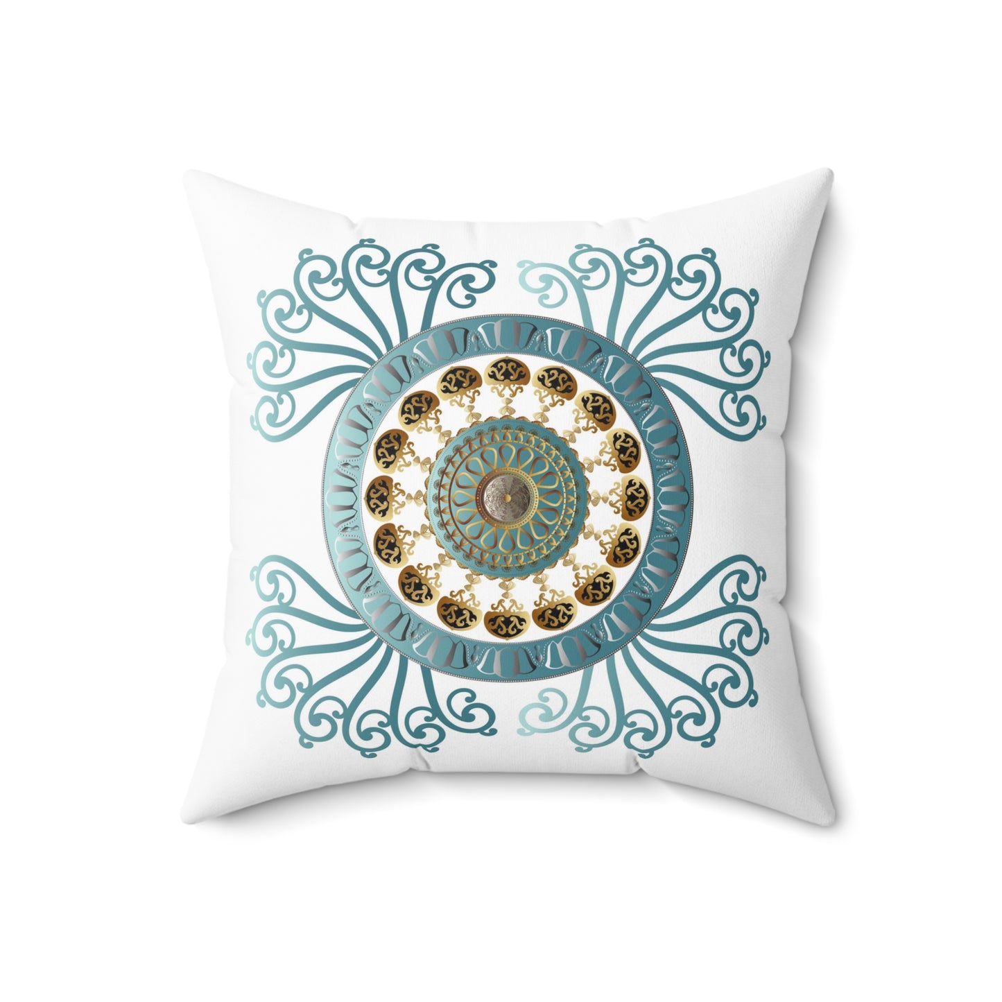 Spun Polyester Square Pillow  Kukloso Ancient Geometrica No 5 - Free Shipping