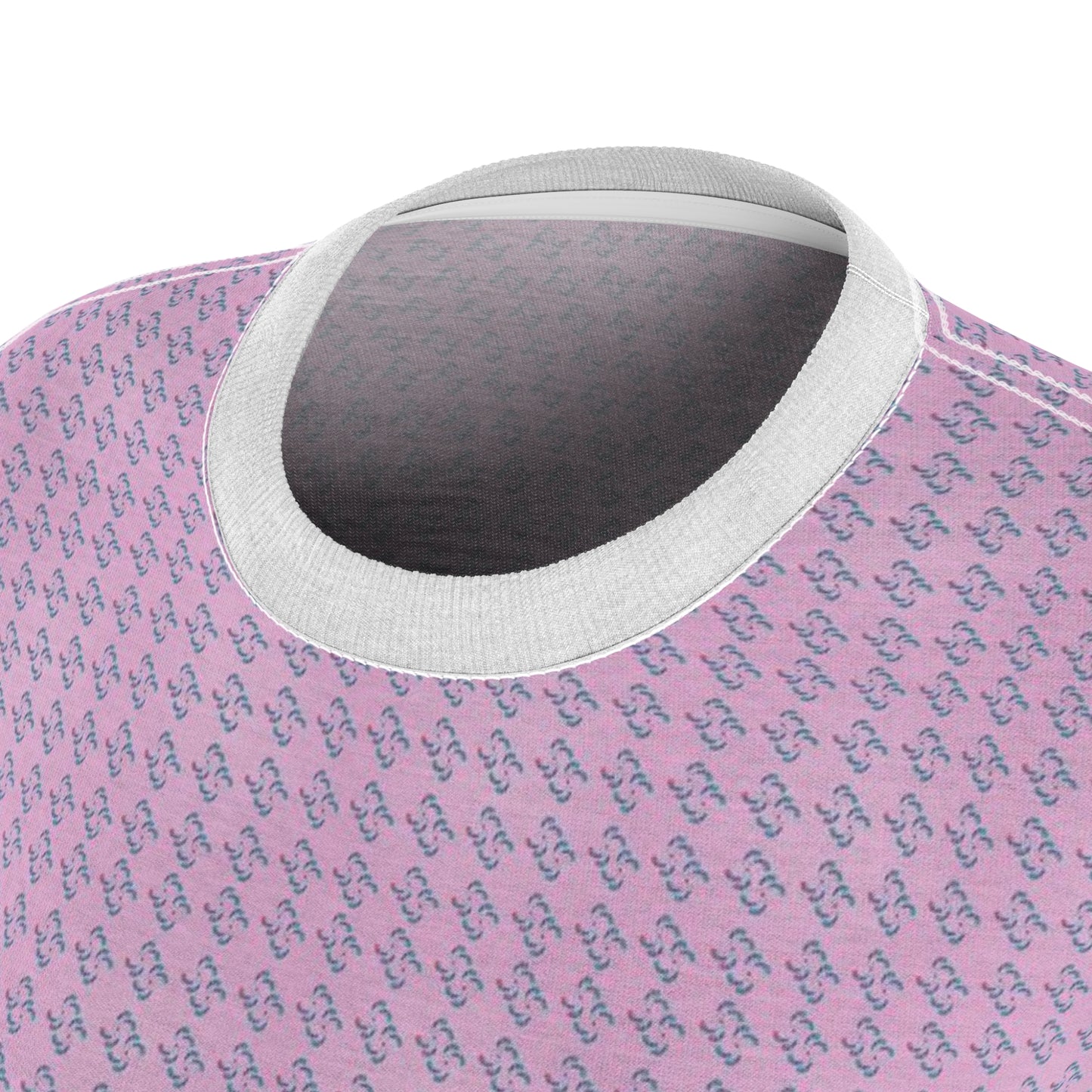 Women's Cut & Sew Tee (AOP) Kukloso Whimsical No 40 No 2 Colored Shapes on Pink - Free Shipping