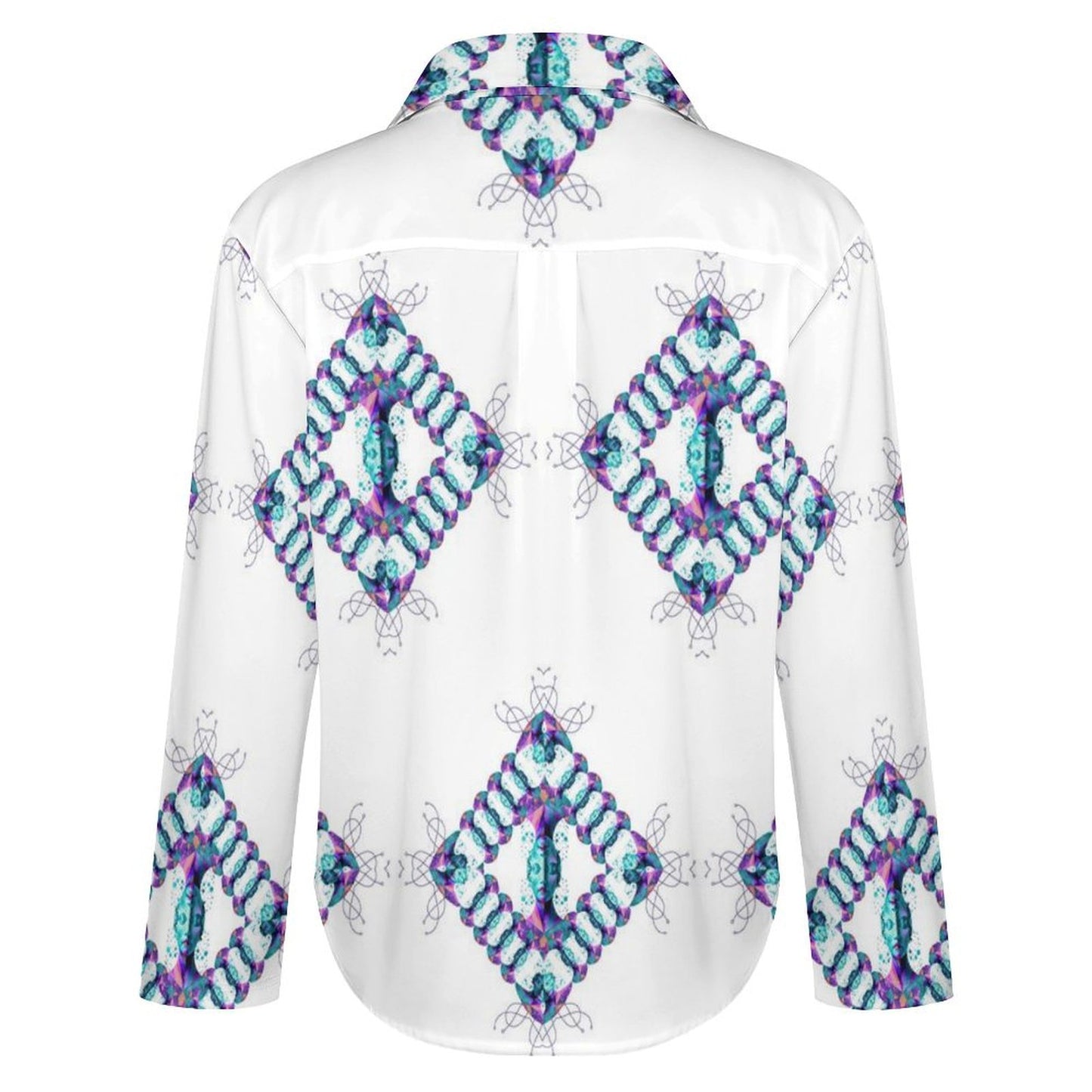 Long Sleeve Shirt Blouse Kukloso Abstract No 364