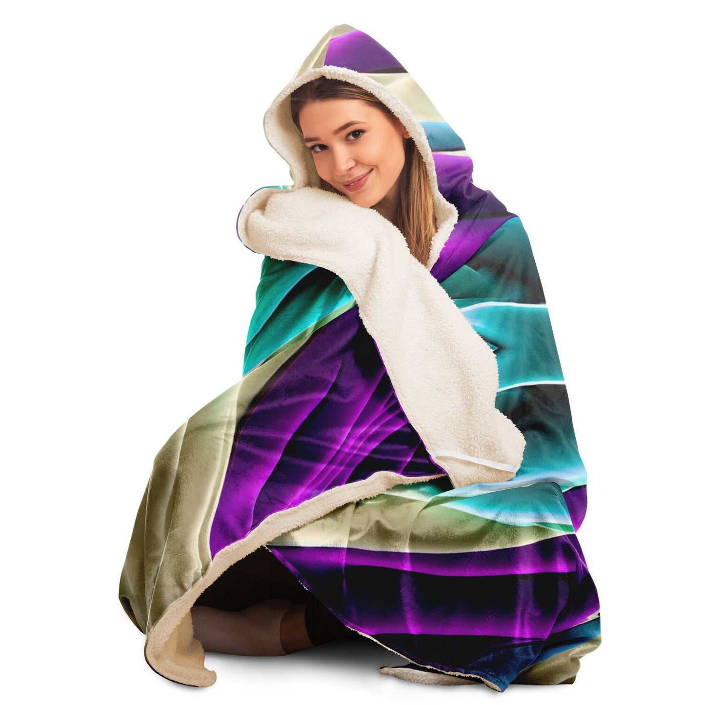 Hooded Blanket - AOP Kukloso Color Flows No 1 - Free Shipping