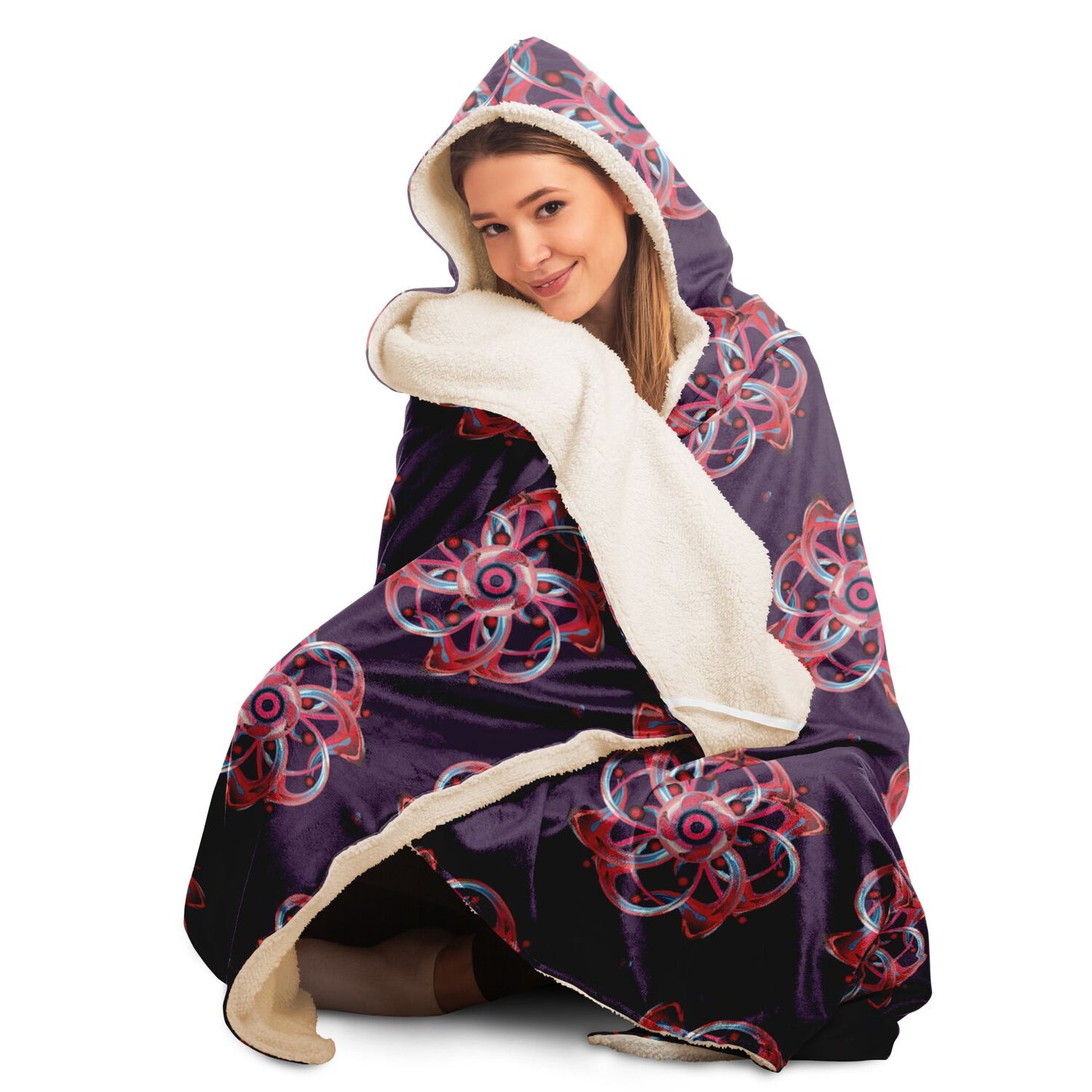 Hooded Blanket - AOP Kukloso Circumplexical No 4072 - Free Shipping