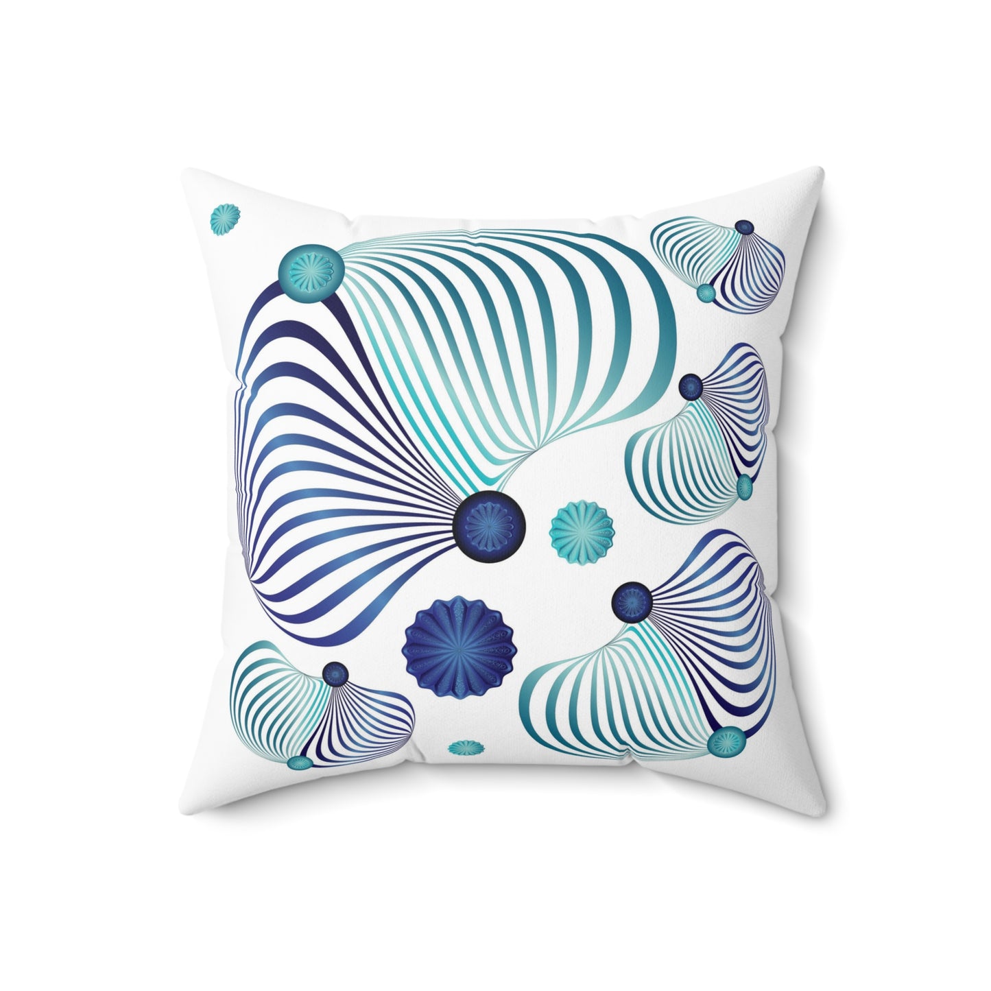 Spun Polyester Square Pillow Kukloso Ancient Geometrica No 44 - Free Shipping