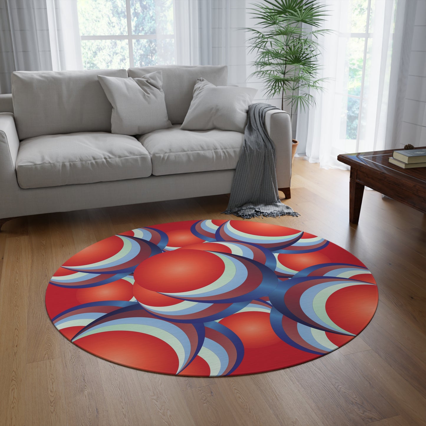 Round Rug Kukloso Ice Cream Swirls No 53 Free Shipping