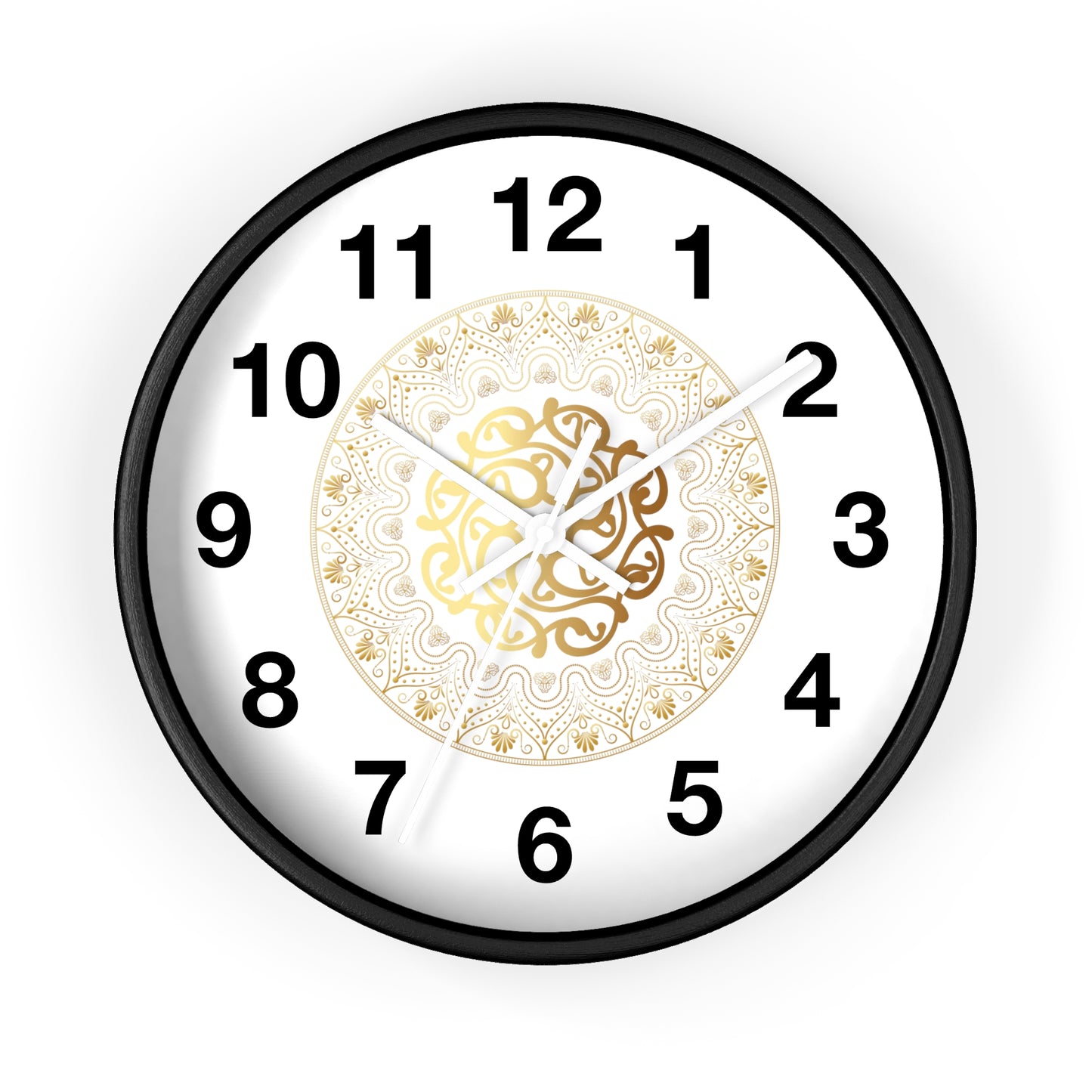 Wall Clock Kukloso Gold Mandala No 119 - Free Shipping