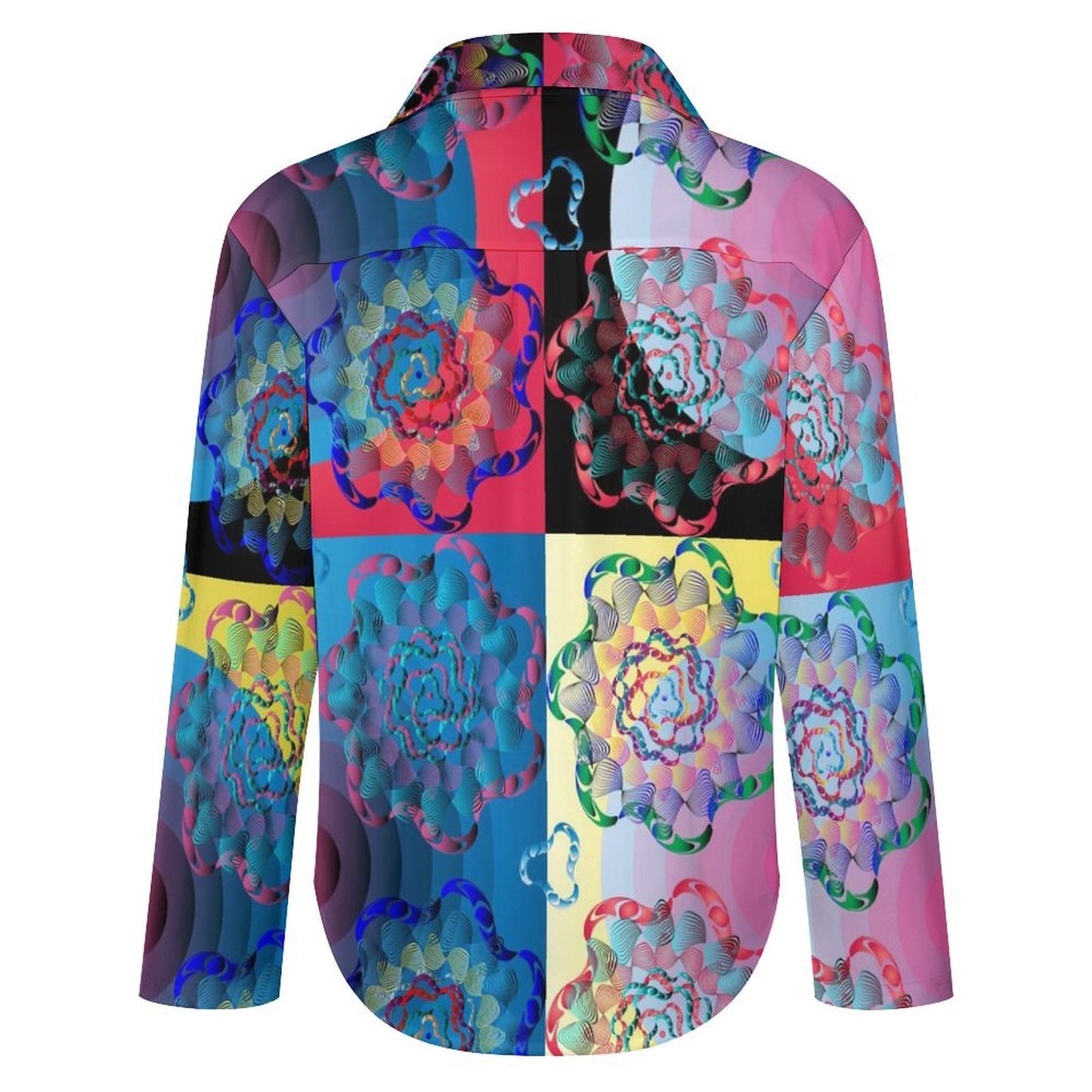 Long Sleeve Shirt Blouse Kukloso Abstract No 938