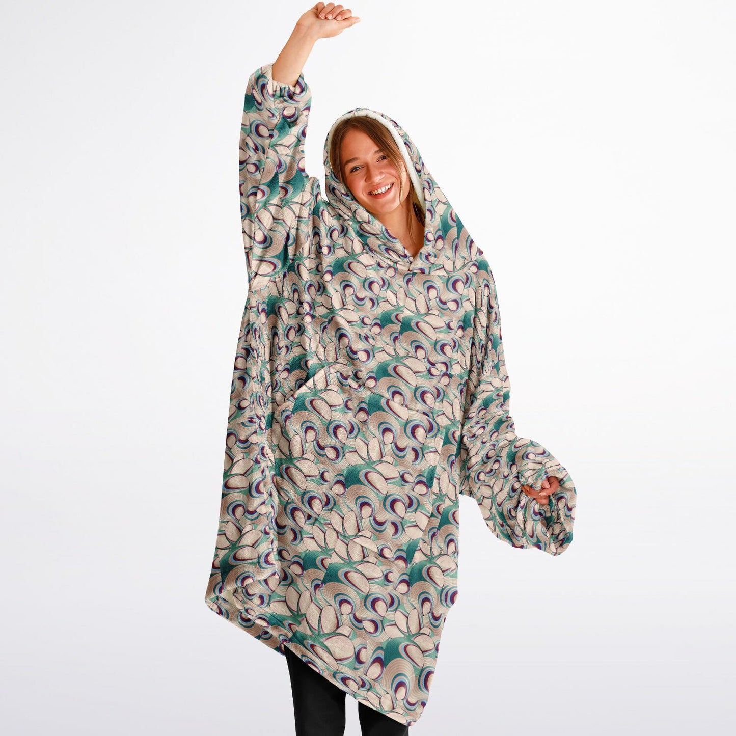 Snug Hoodie Economy - AOP Kukloso Ice Cream Swirls No 54 - Free Shipping