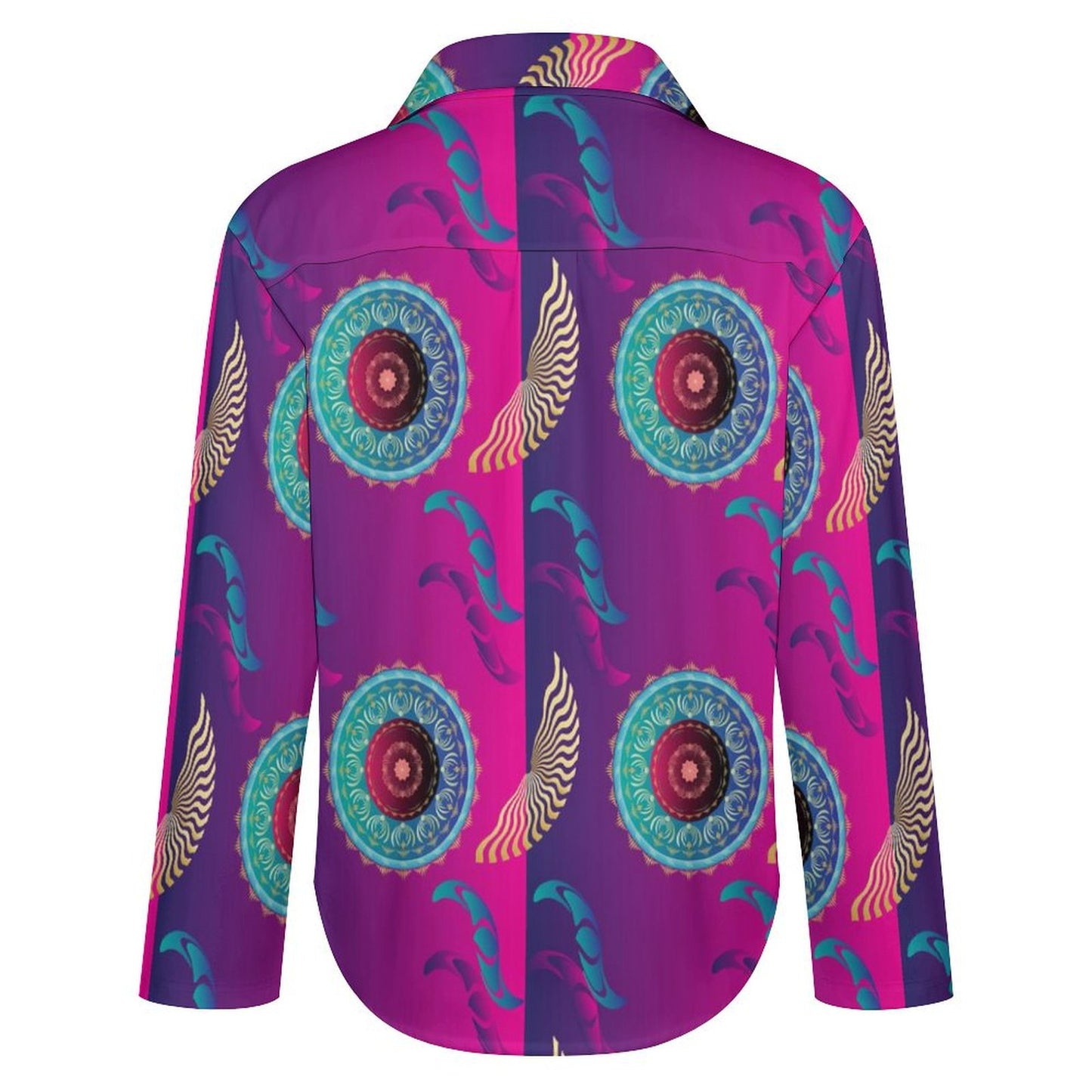 Long Sleeve Shirt Blouse Kukloso Abstract No 284