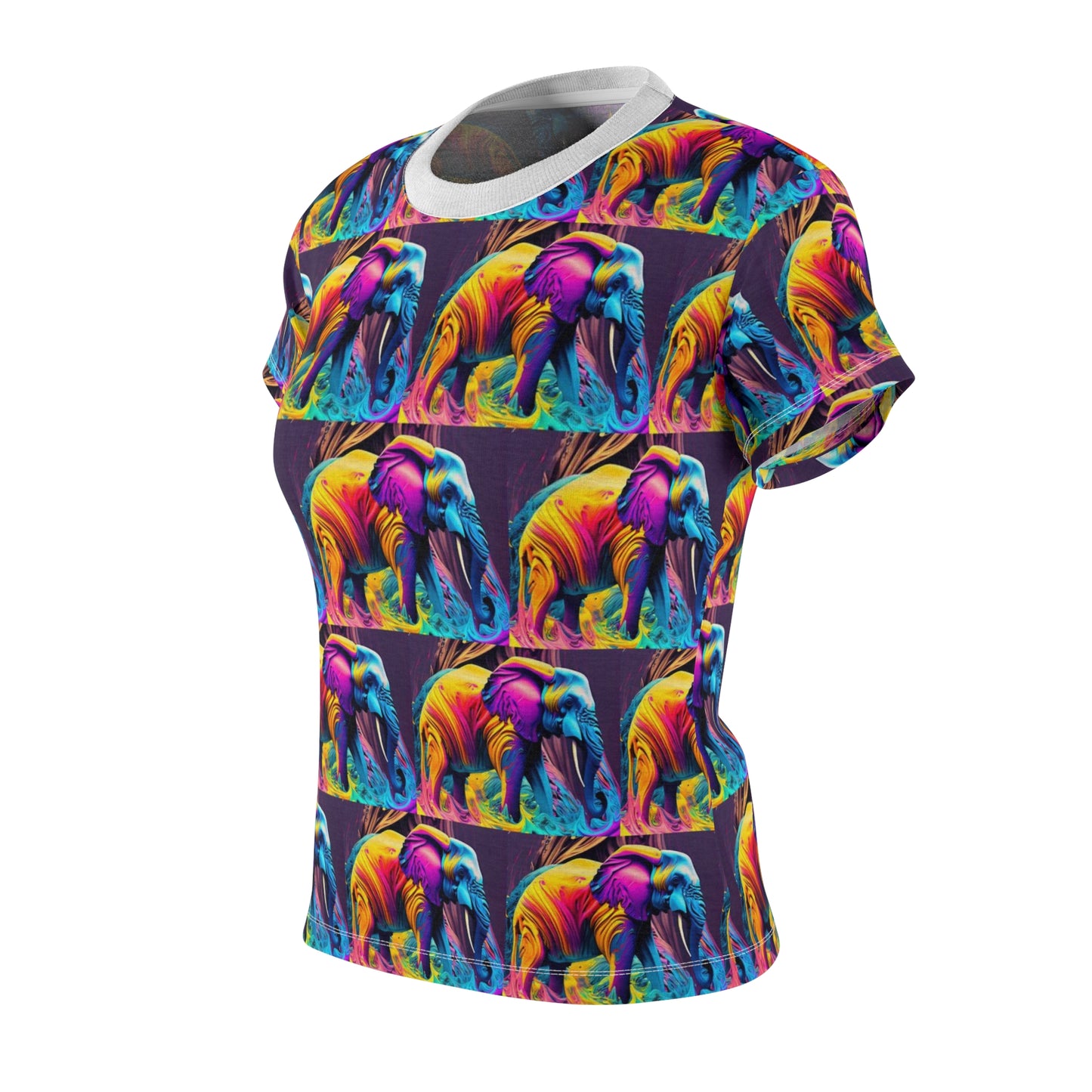 Women's Cut & Sew Tee (AOP) Kukloso Cubist Mr. Elephant - Free Shipping