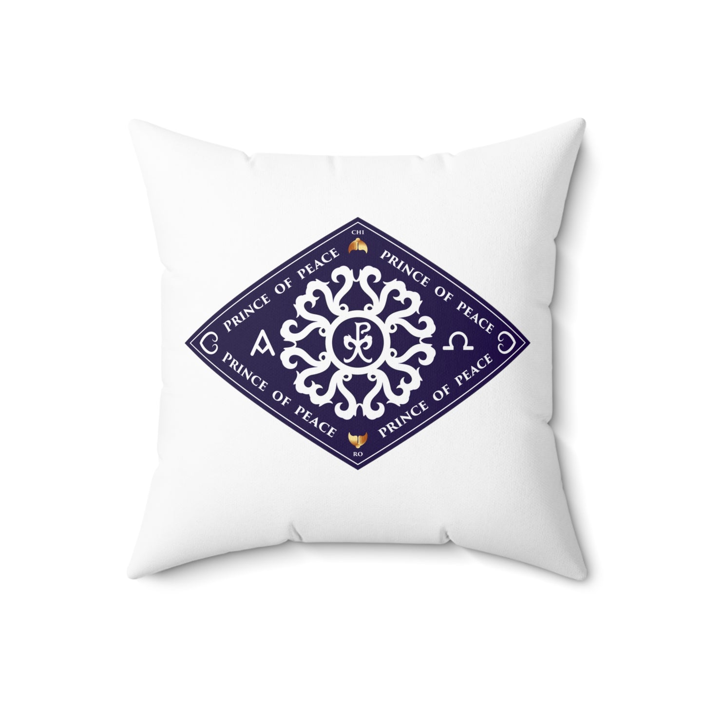 Spun Polyester Square Pillow Kukloso 'Prince of Peace' - Free Shipping