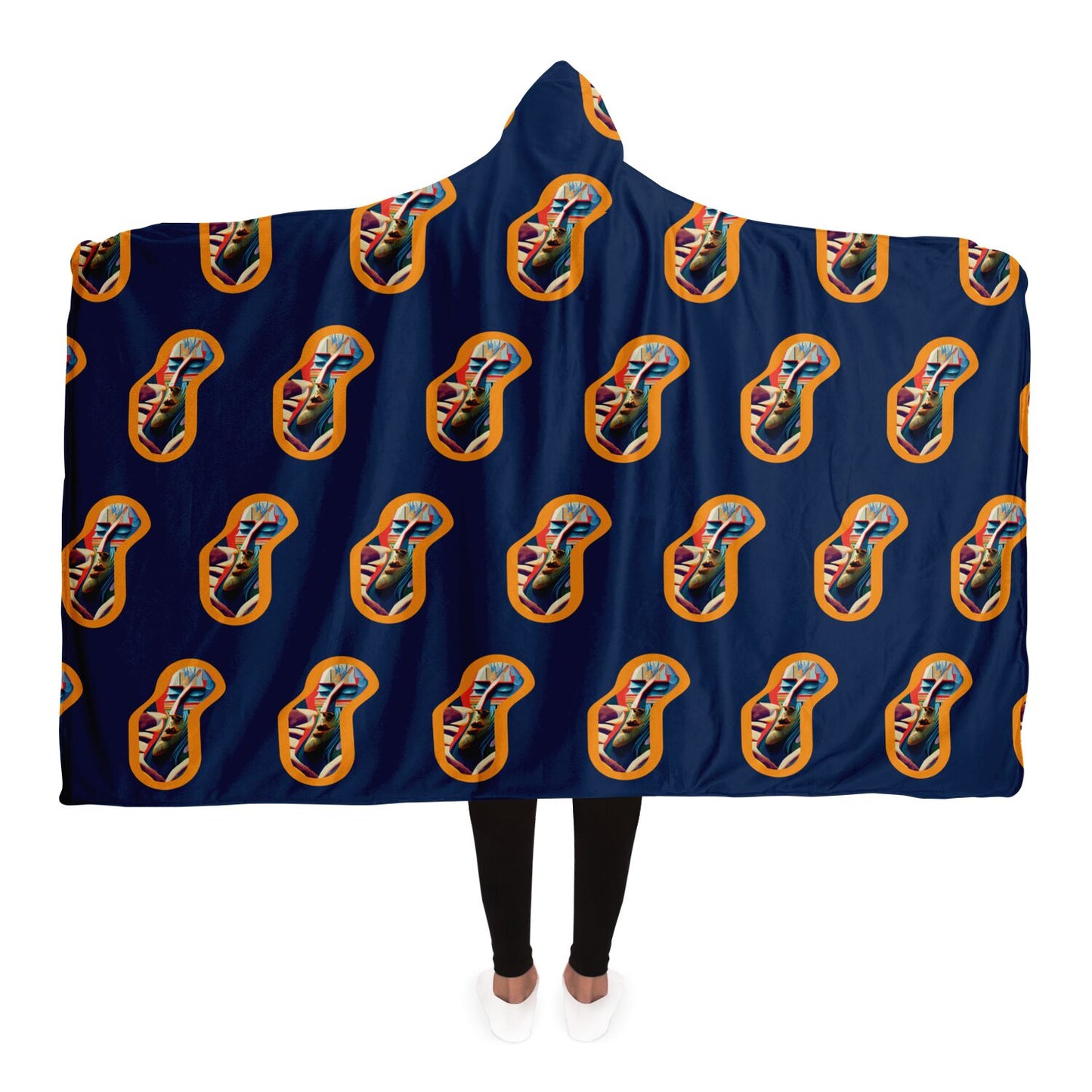 Hooded Blanket - AOP Kukloso Space Faces No 25 - Free Shipping