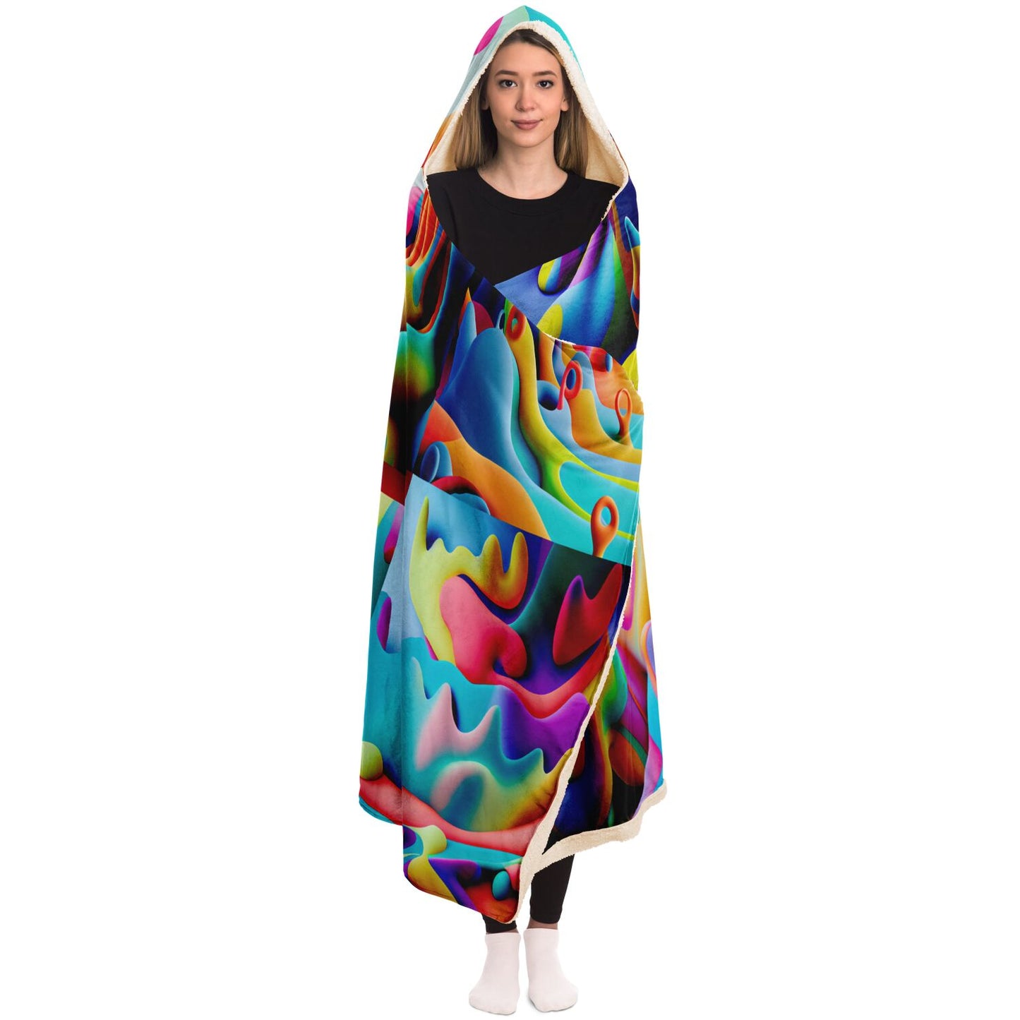 Hooded Blanket - AOP Kukloso Got Color Medium Pattern - Free Shipping