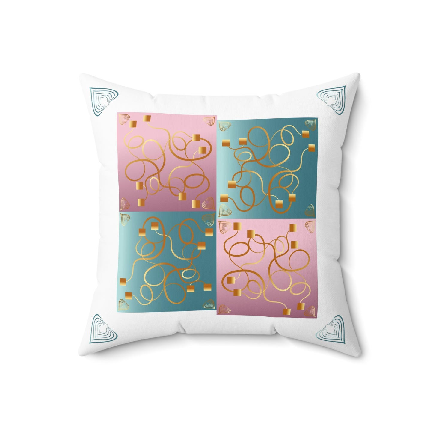 Spun Polyester Square Pillow Kukloso Abstractical No 8 - Free Shipping