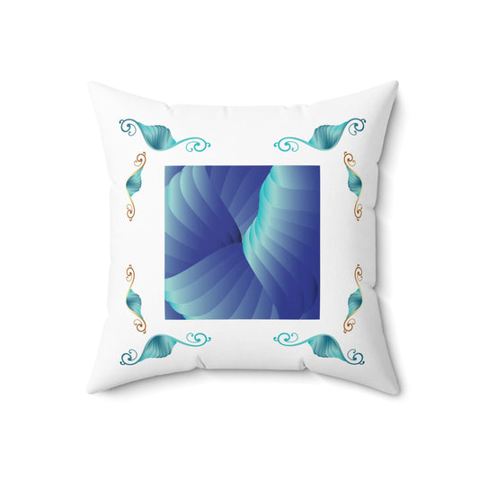 Spun Polyester Square Pillow Kukloso Fleurons No 14 - Free Shipping