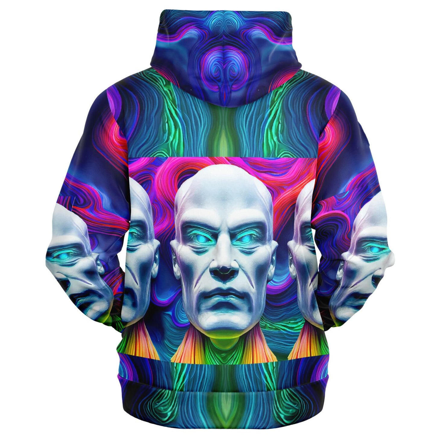 Fashion Zip-Up Hoodie - AOP Kukloso Cubist Faces No 16 - Free Shipping