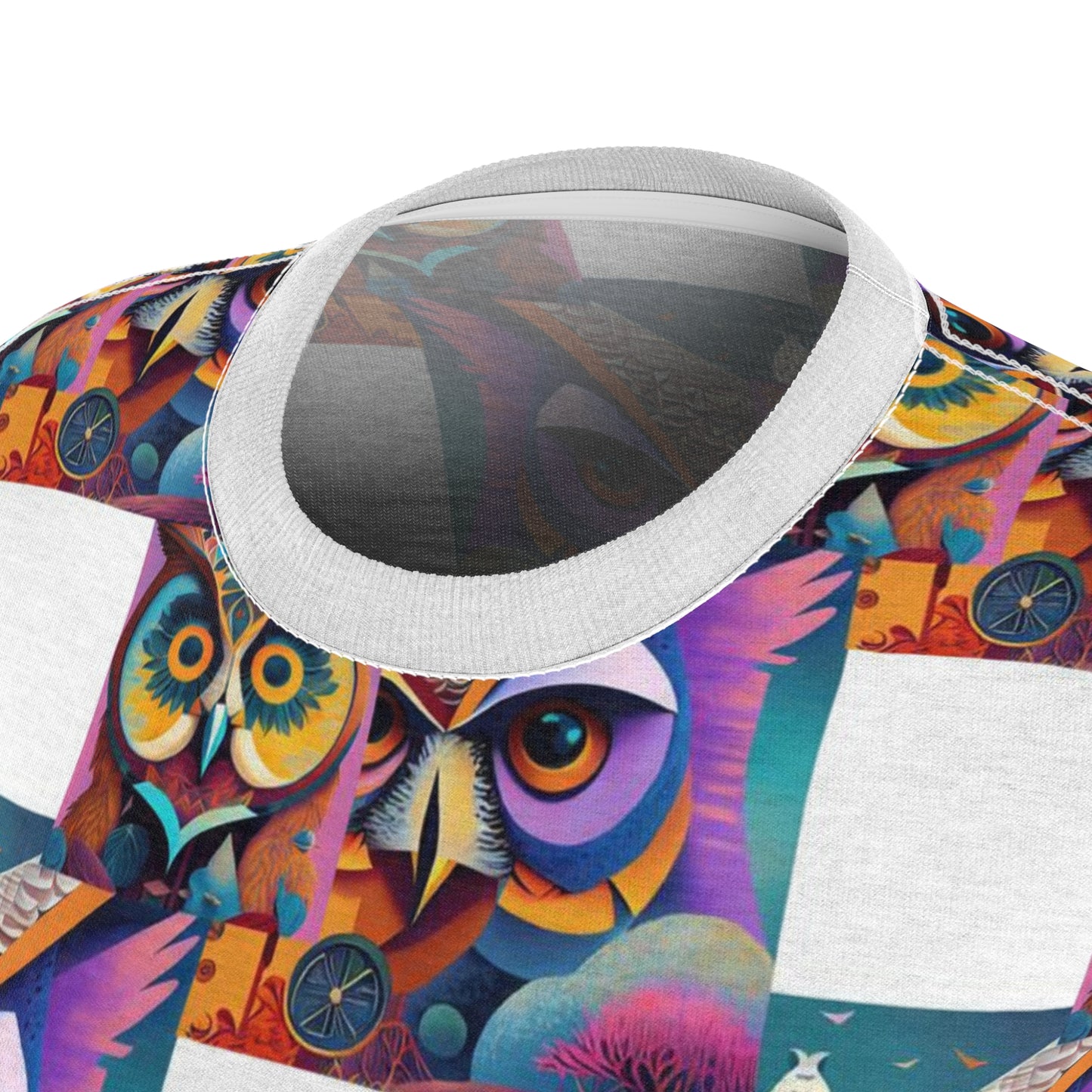 Women's Cut & Sew Tee (AOP) Kukloso Cubist Mr. Owl - Free Shipping