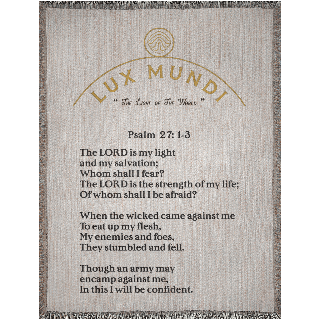 Woven Blankets Kukloso 'Lux Mundi' No 6 Psalm 27:1-3 Version 2 - Free Shipping