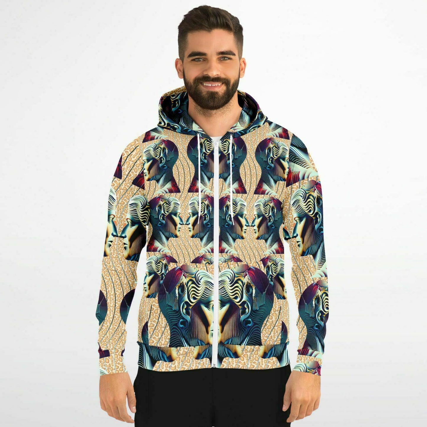 Fashion Zip-Up Hoodie - AOP Kukloso Ancients series No 5 - Free Shipping