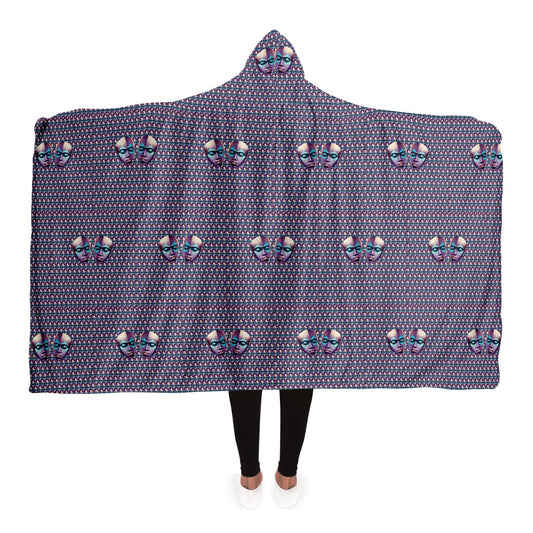 Hooded Blanket - AOP Kukloso Space Faces No 22 - Free Shipping