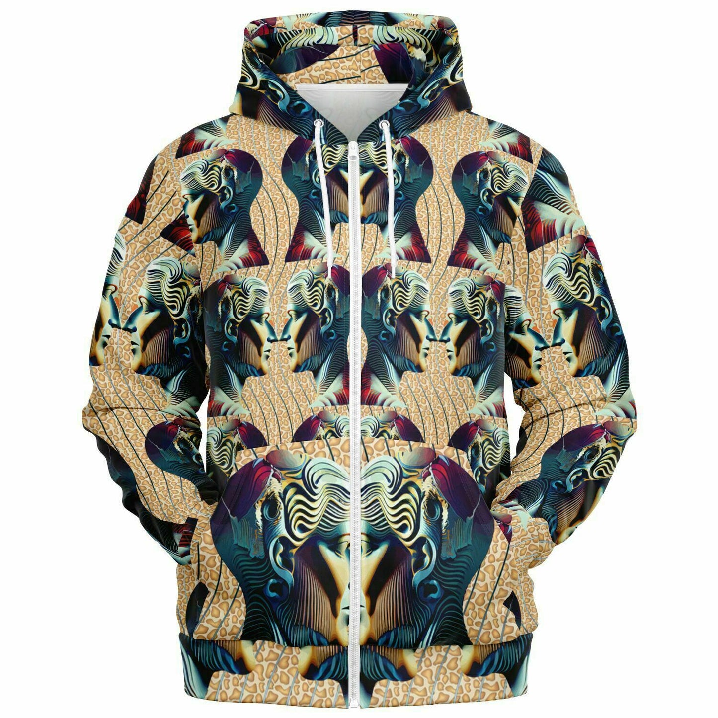 Fashion Zip-Up Hoodie - AOP Kukloso Ancients series No 5 - Free Shipping